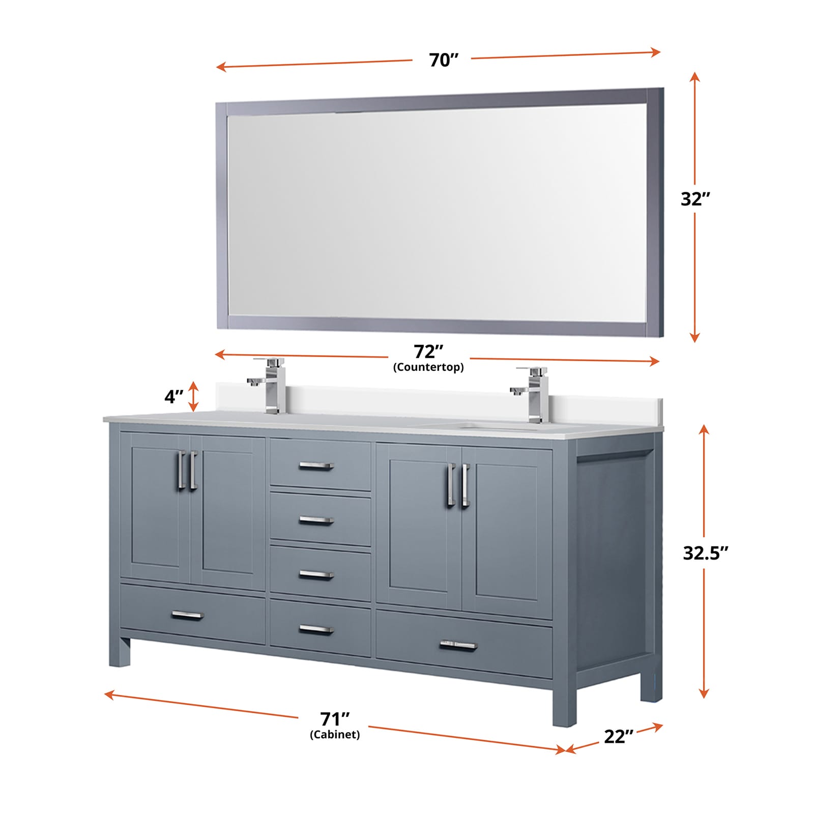 Lexora LVJ72DB311 Bath-Vanity-Combo - View #5
