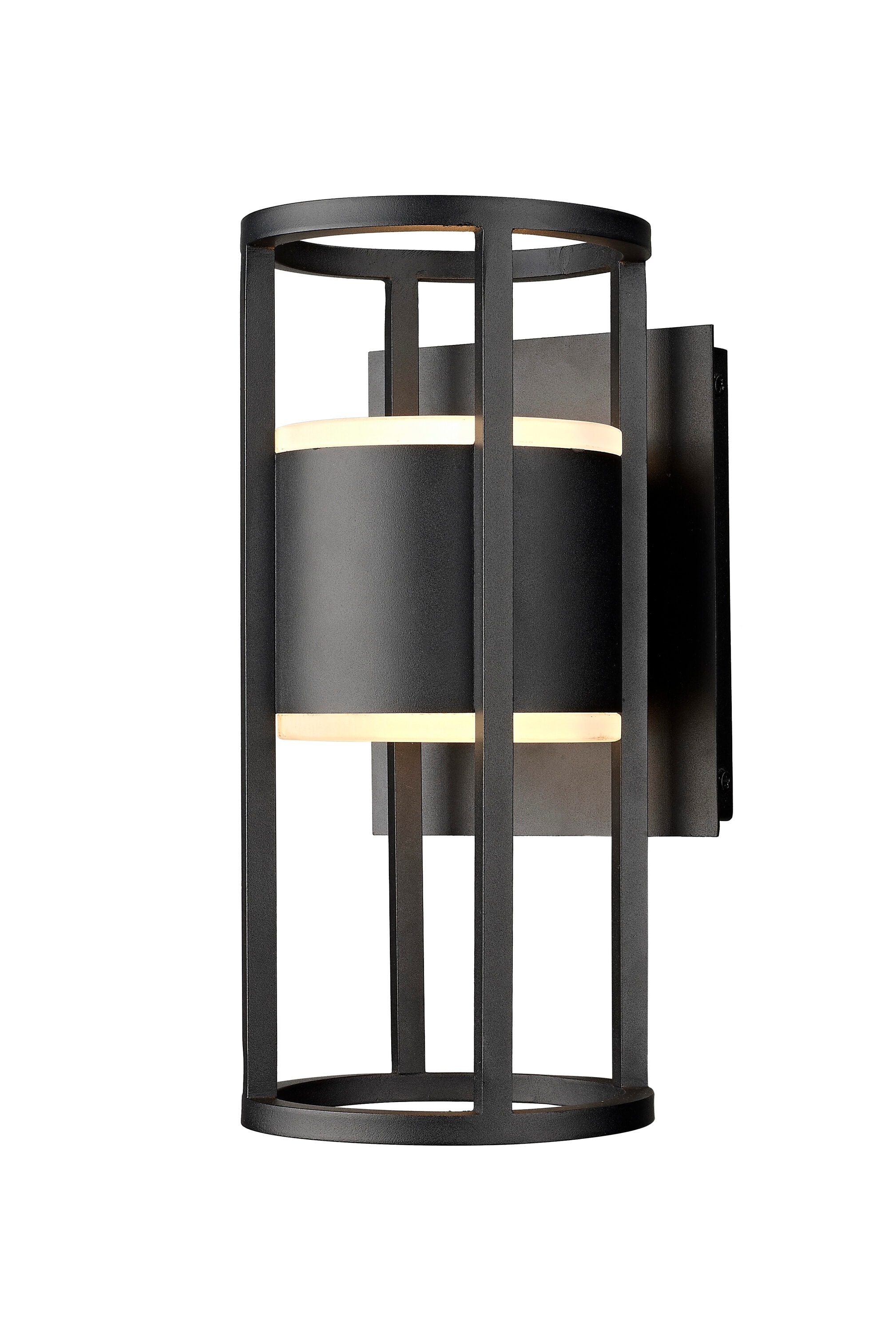Z-Lite 517S-BK-LED Luca 12-in H Black Hardwired Integrated LED Outdoor Wall Light