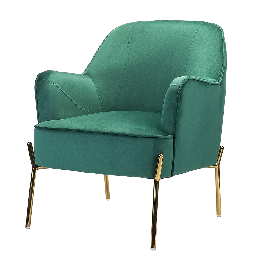 14 Karat Home CHM6154A-GREEN Casual GREEN Velvet Accent Chair