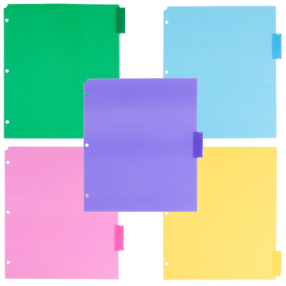 JAM Plastic Sleeves, Letter Size, 9 x 11 1/2, Assorted Color