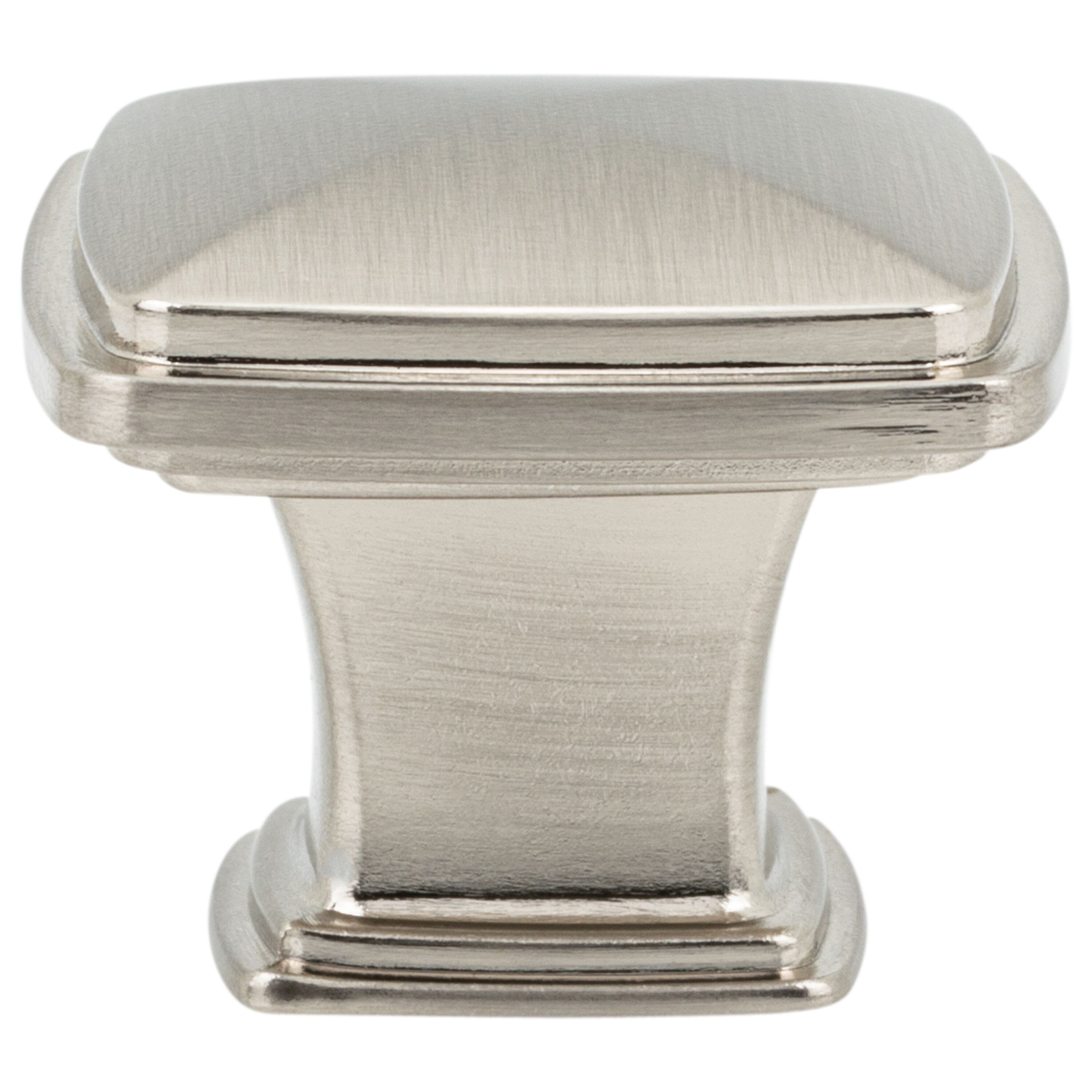 Villa Valentina VV1SN No. 1 1-1/4-in Satin Nickel Square Traditional Cabinet Knob