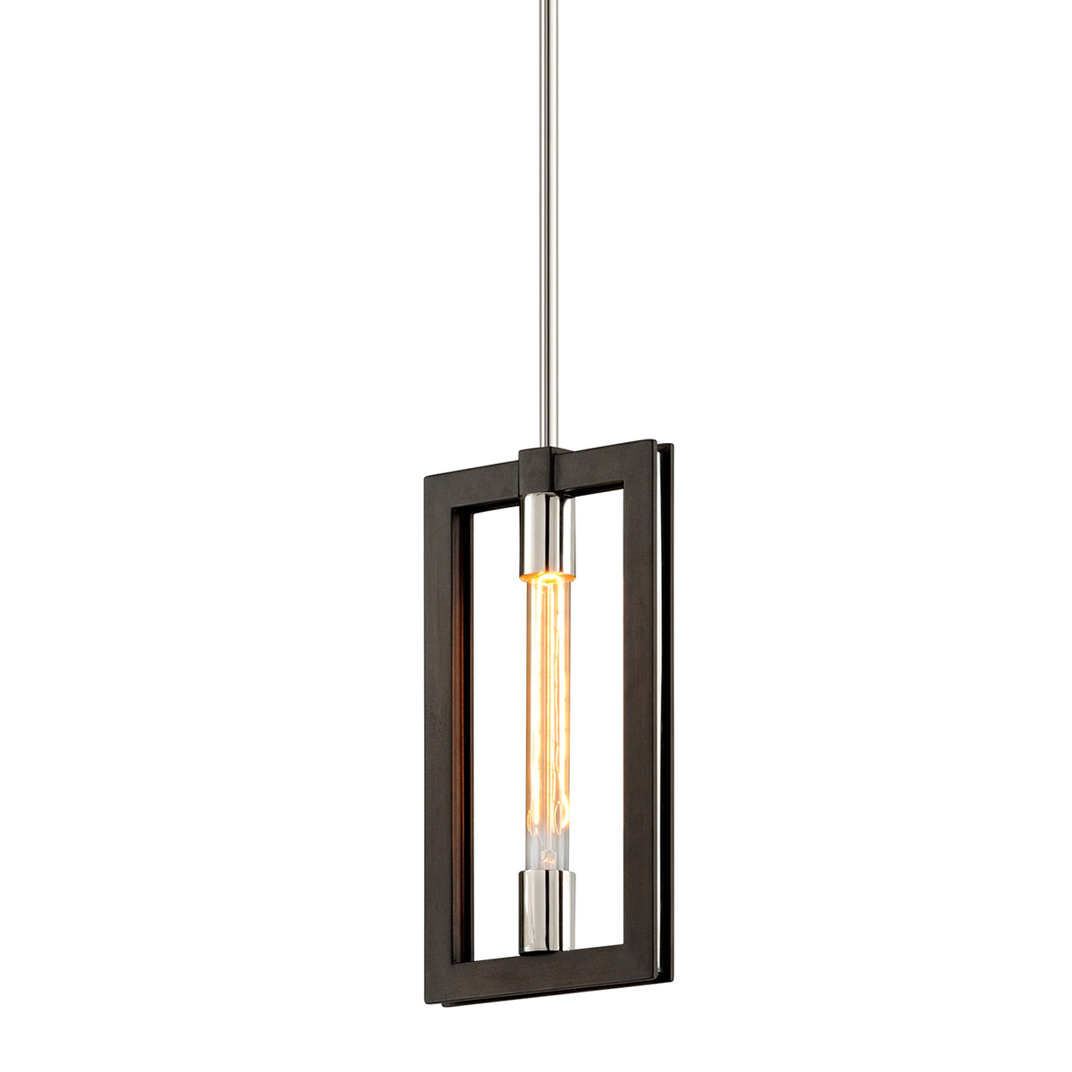 Troy Lighting F6183 Enigma Bronze Transitional Square Hanging Pendant Light
