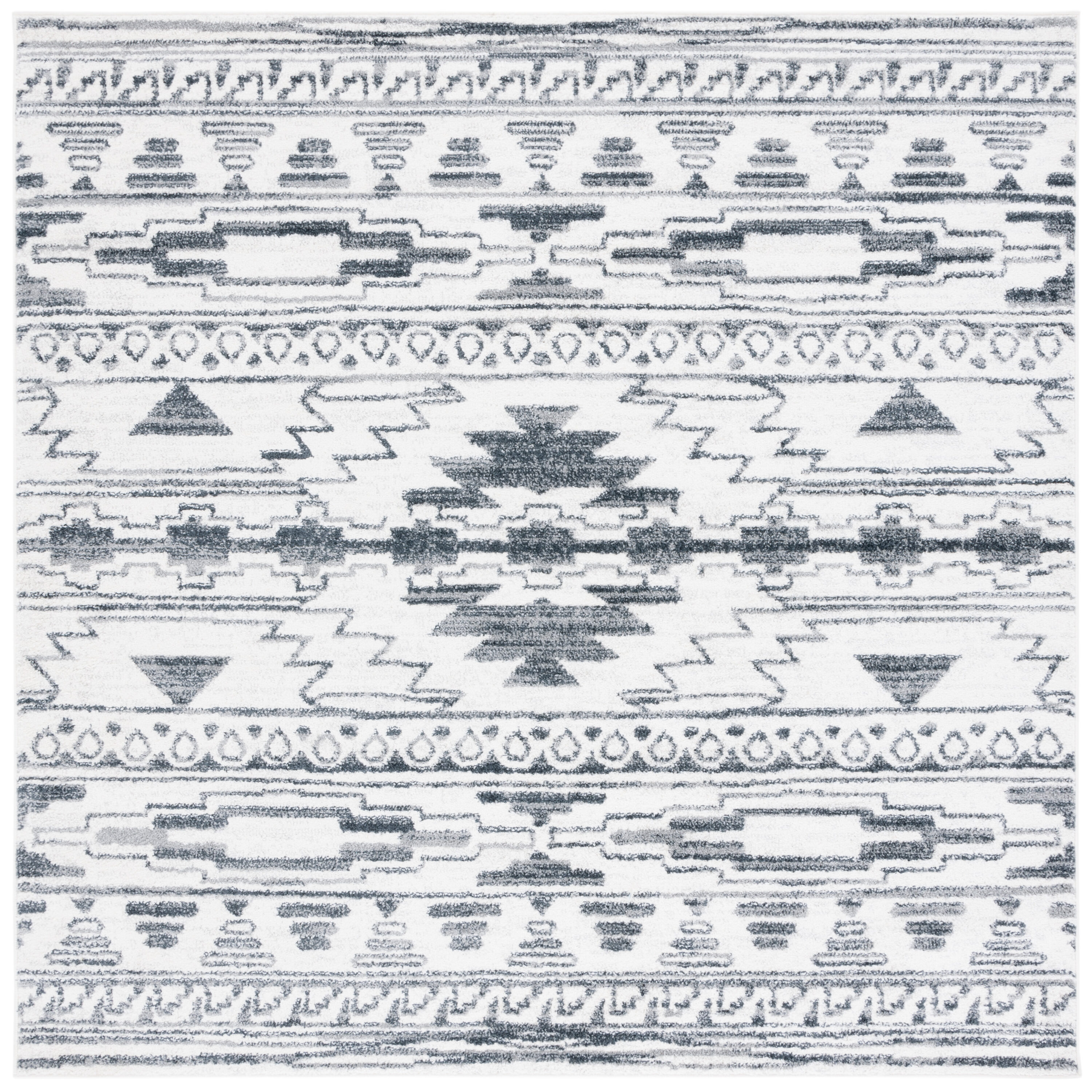 Layla 105A Ivory/Grey 7 X 7 Area Rug