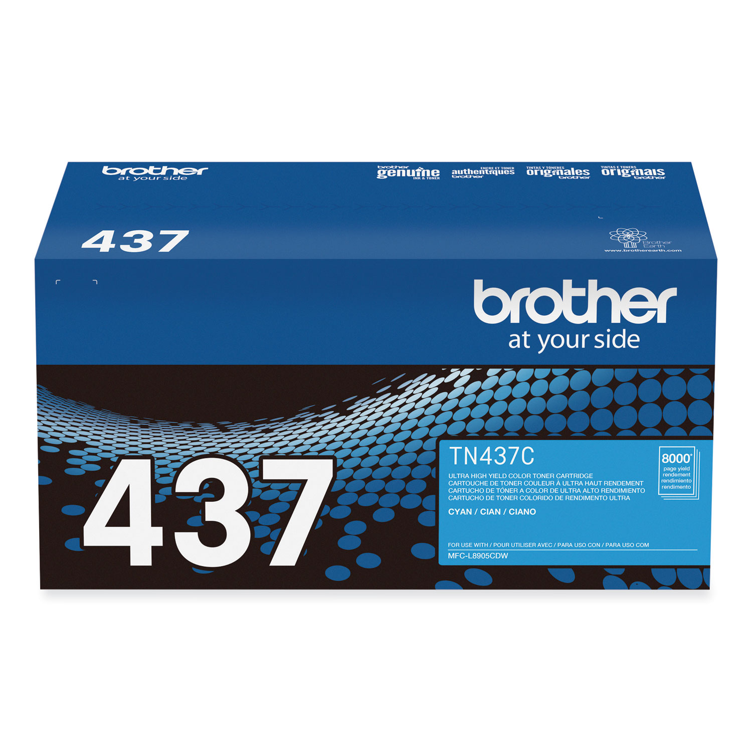 Brother TN437C Ultra High-Yield Toner 8000 Page-Yield Cyan