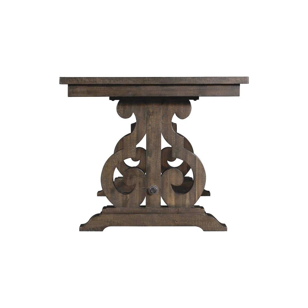 Stanford Smokey Walnut 7-Piece Counter Height Dining Set with Upholstered Chairs