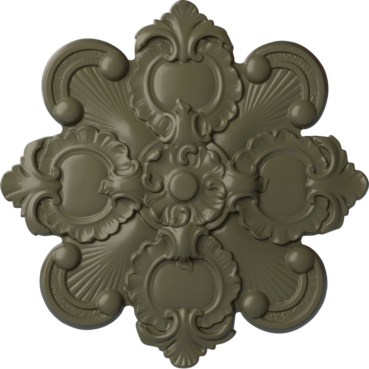 Ekena Millwork CM18KAPTF Katheryn 18.125-in W x 18.125-in L Painted Turtle Polyurethane Whole Ceiling Medallion