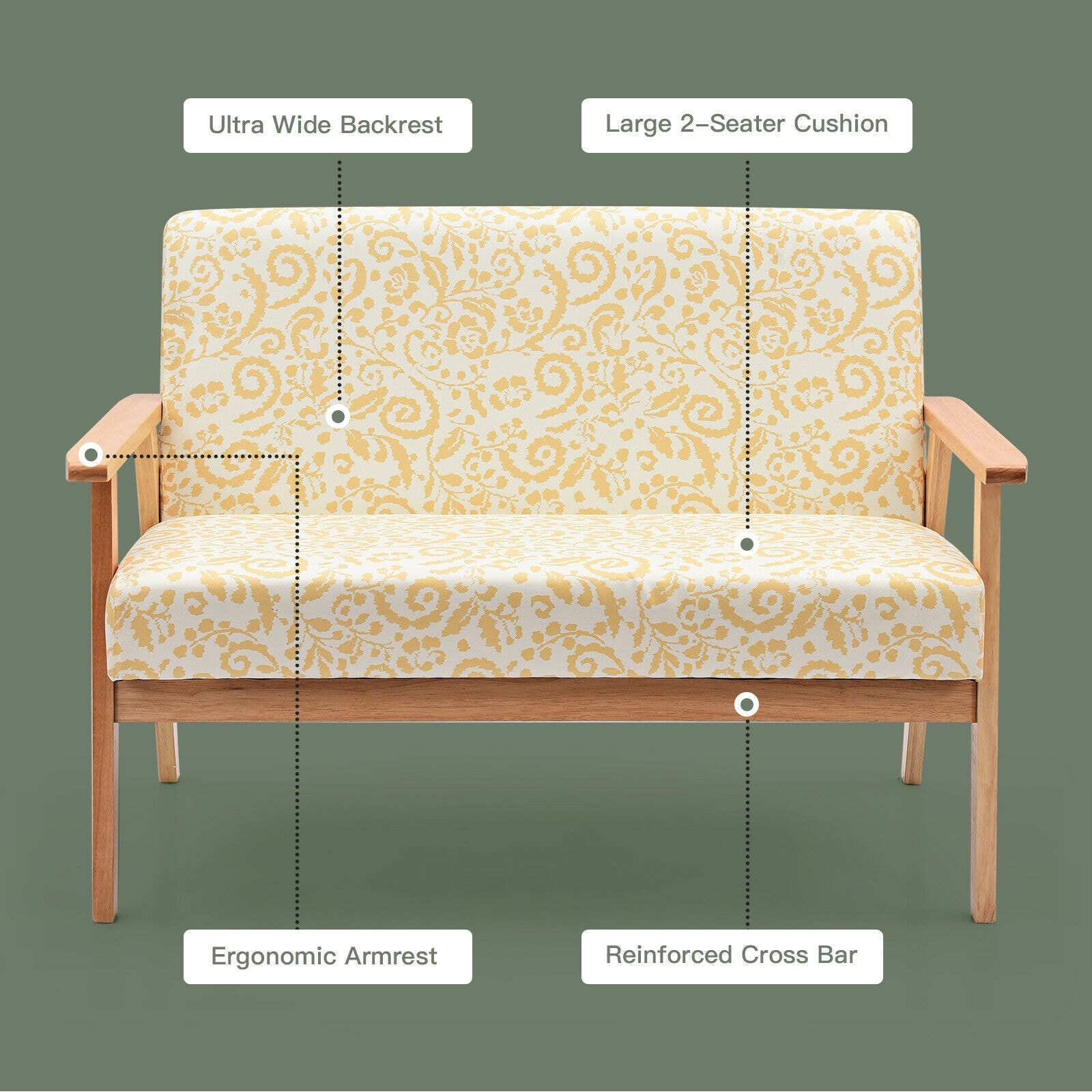 WELLFOR HW-HWY2-66545YW Sofas-Loveseats - View #8