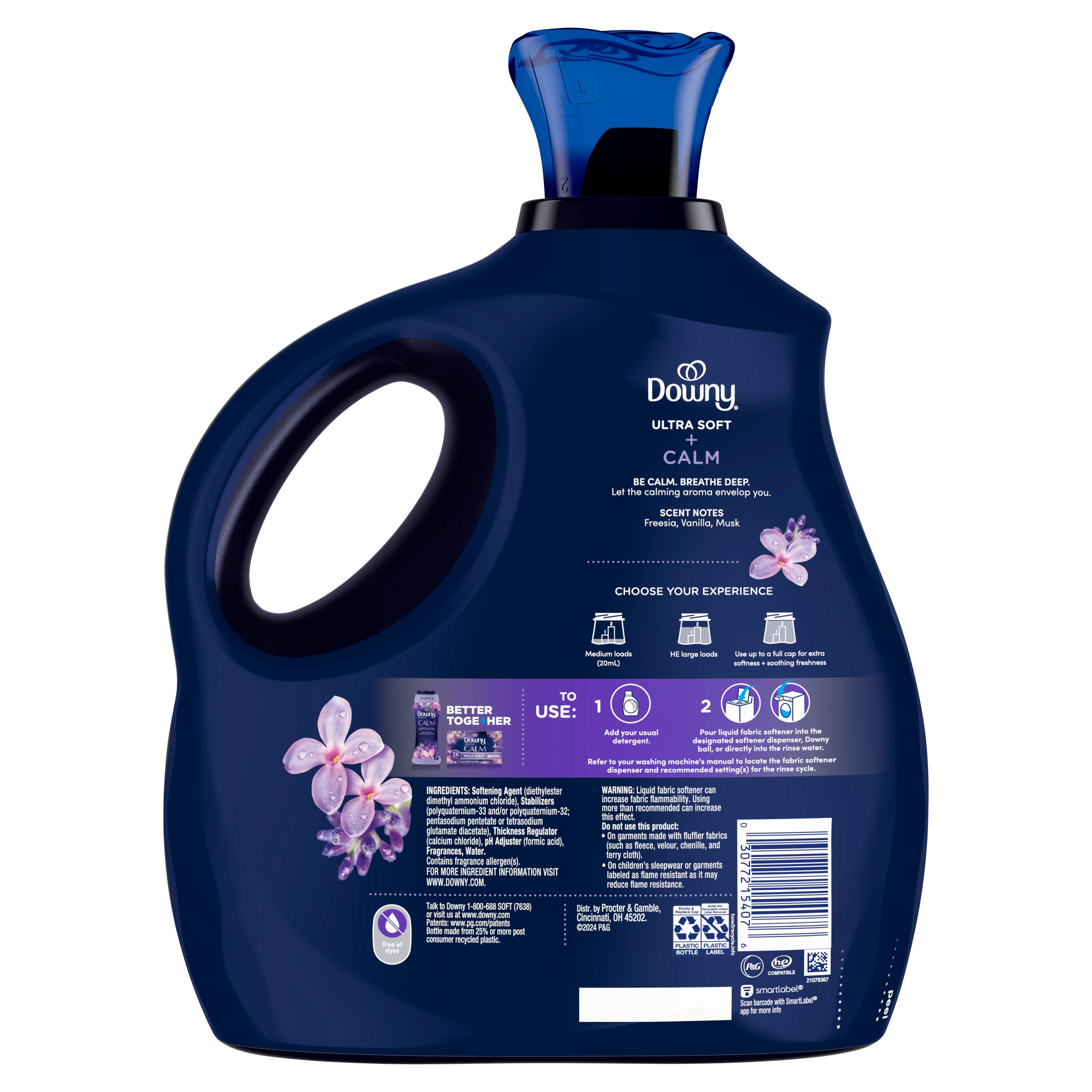 Downy Ultra Soft + CALM 93-fl oz Fabric Softener Liquid in the Fabric ...