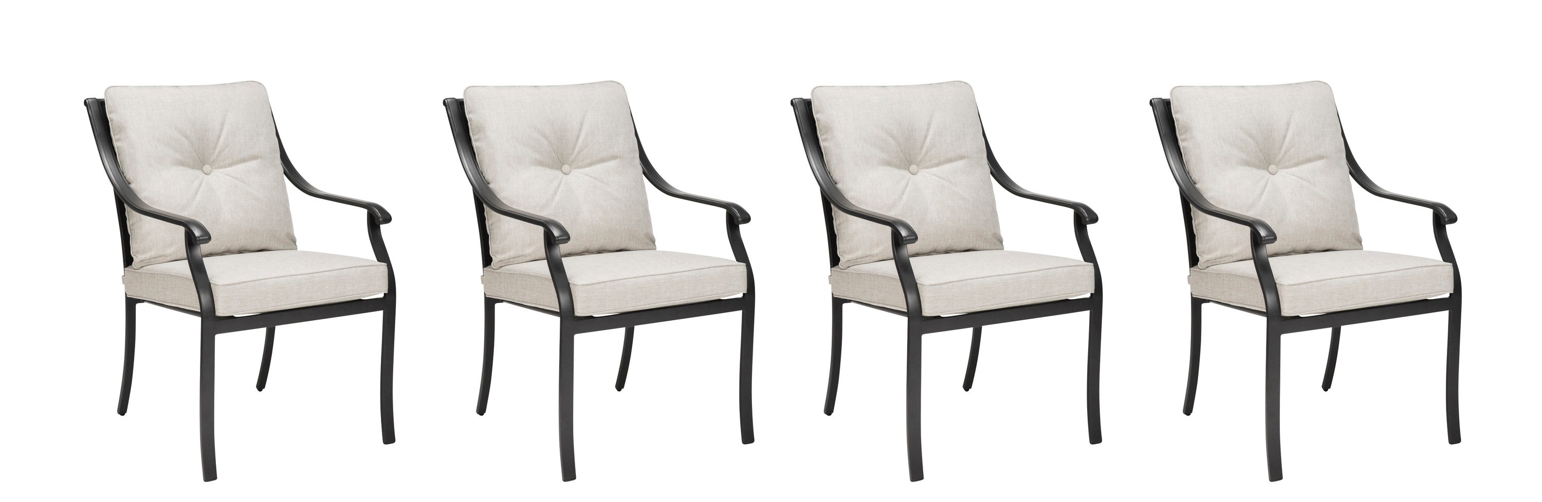 Style Selections Elliot Creek Set Of 4, Grey Dining Chairs Set Of 4 With Arms