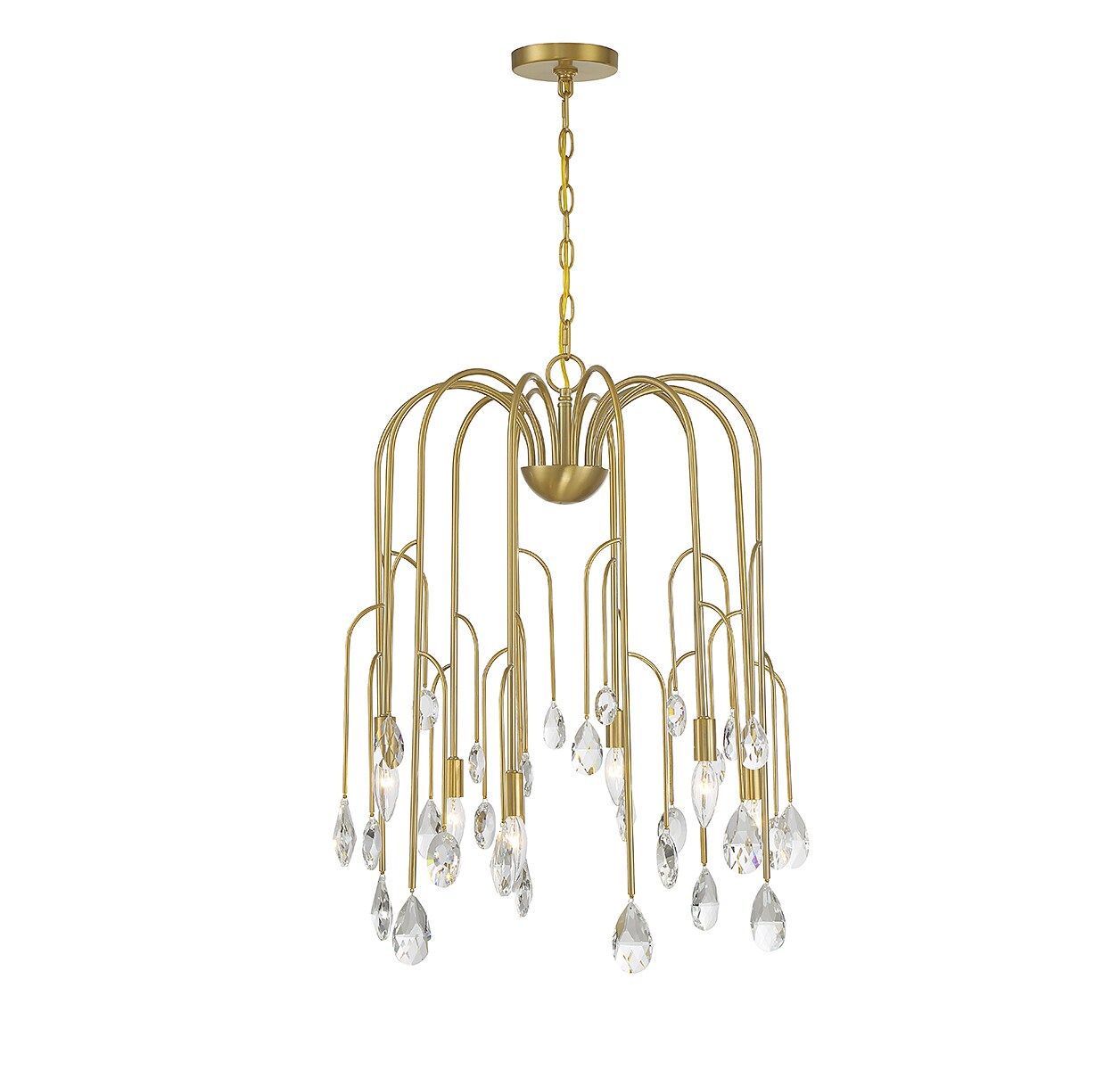 Savoy House 1-6686-6-127 Anholt 6 -Light Brushed Brass Vintage For Use in Bedrooms, Dining Rooms, Foyers, Kitchens, Living Rooms Chandelier