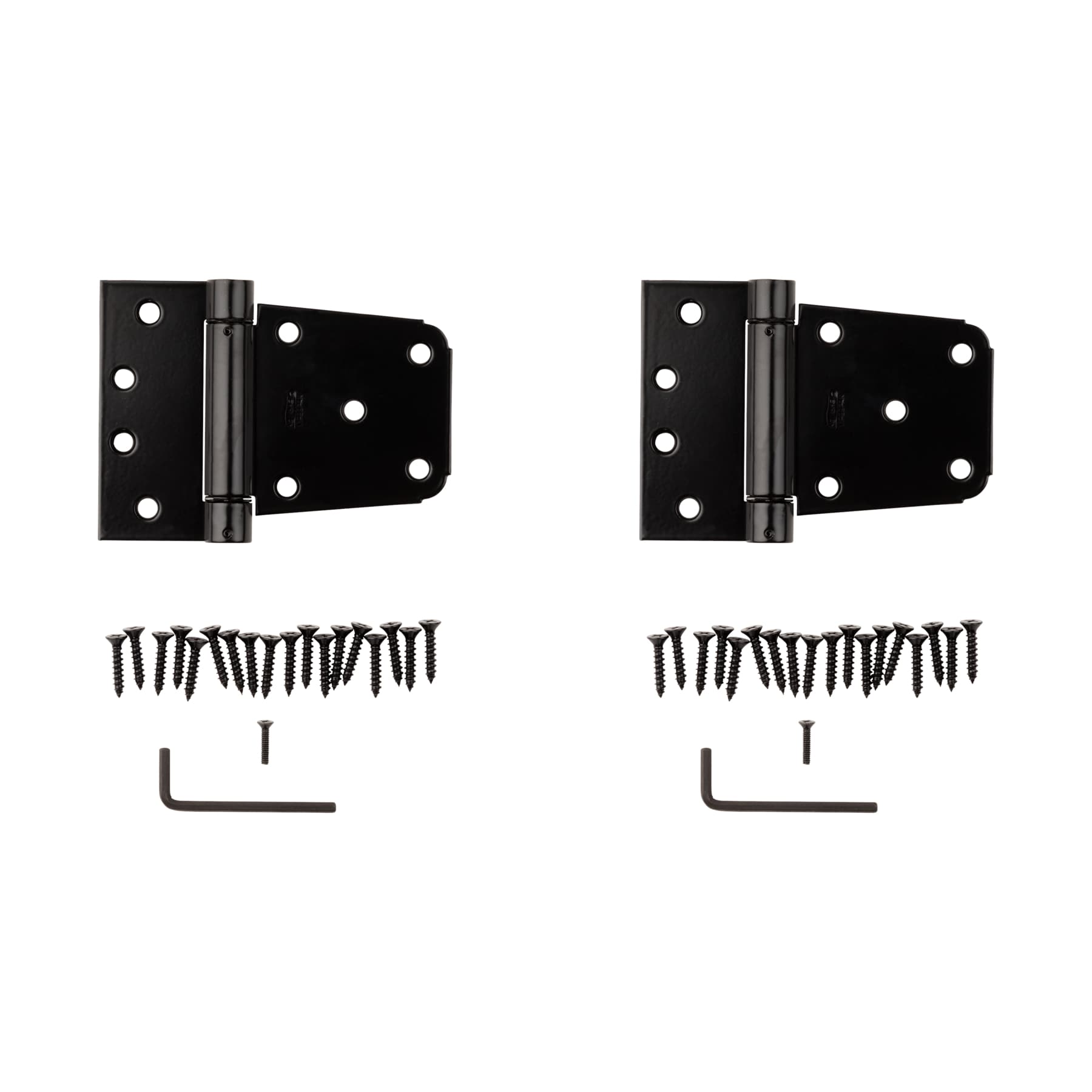 National Hardware Narrow spring 2-Pack 3-13/16-in Black Gate Hinge in the  Gate Hardware department at