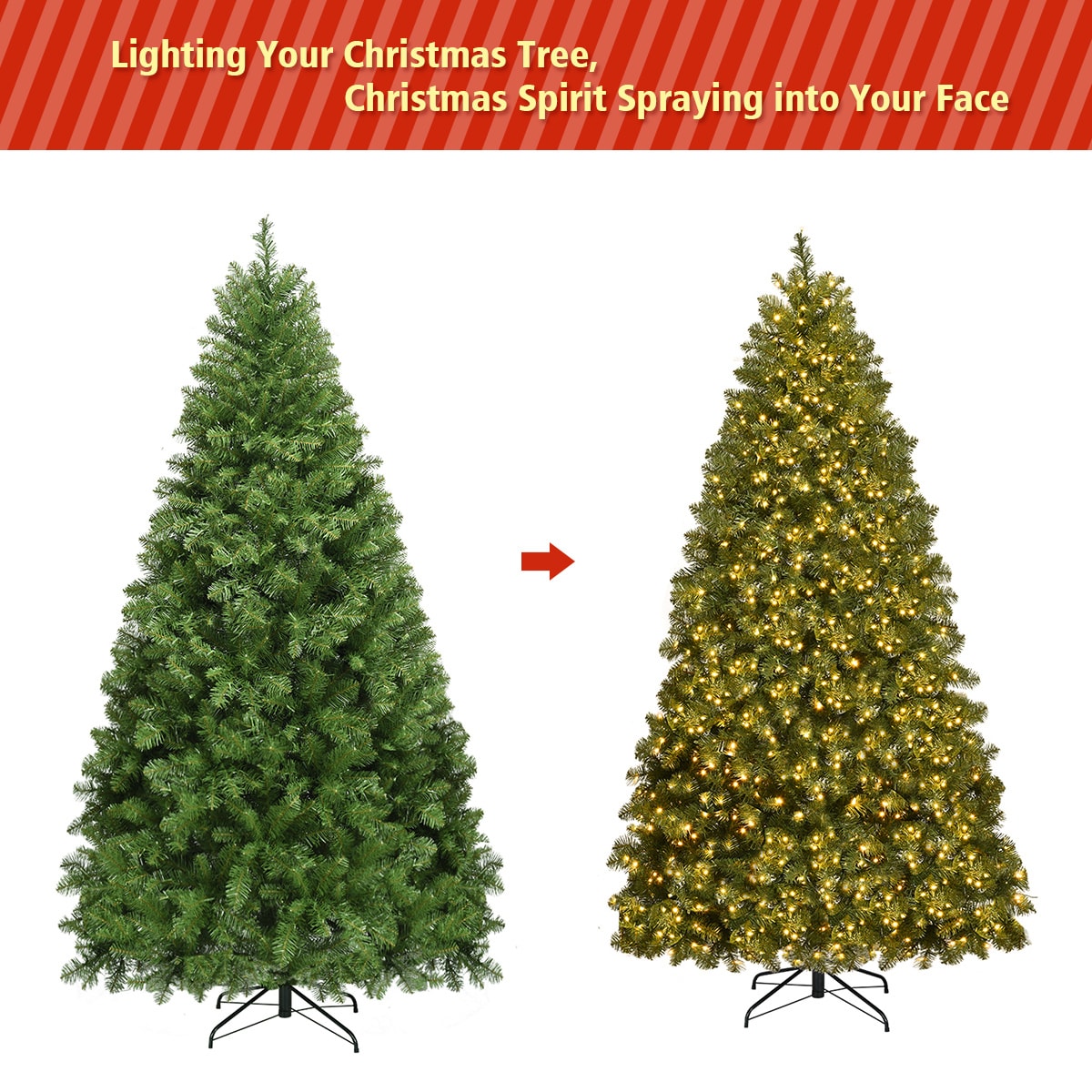 Costway CM20715 Artificial-Christmas-Trees - View #4