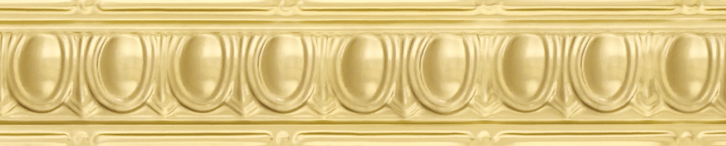 Armstrong Ceilings Metallaire Floral Cornice 48-in Steel Gold Crown Trim at