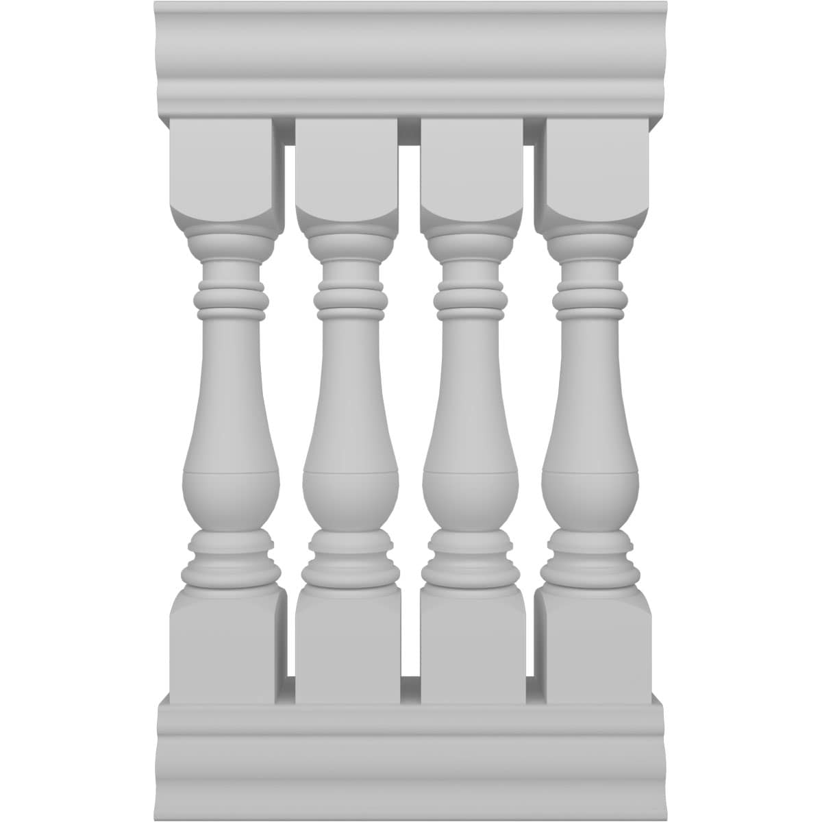 Ekena Millwork BALK42X024BRA FiberThane 2-Feet x 42-Inches Bradford Fiberglass Deck Rail Kit