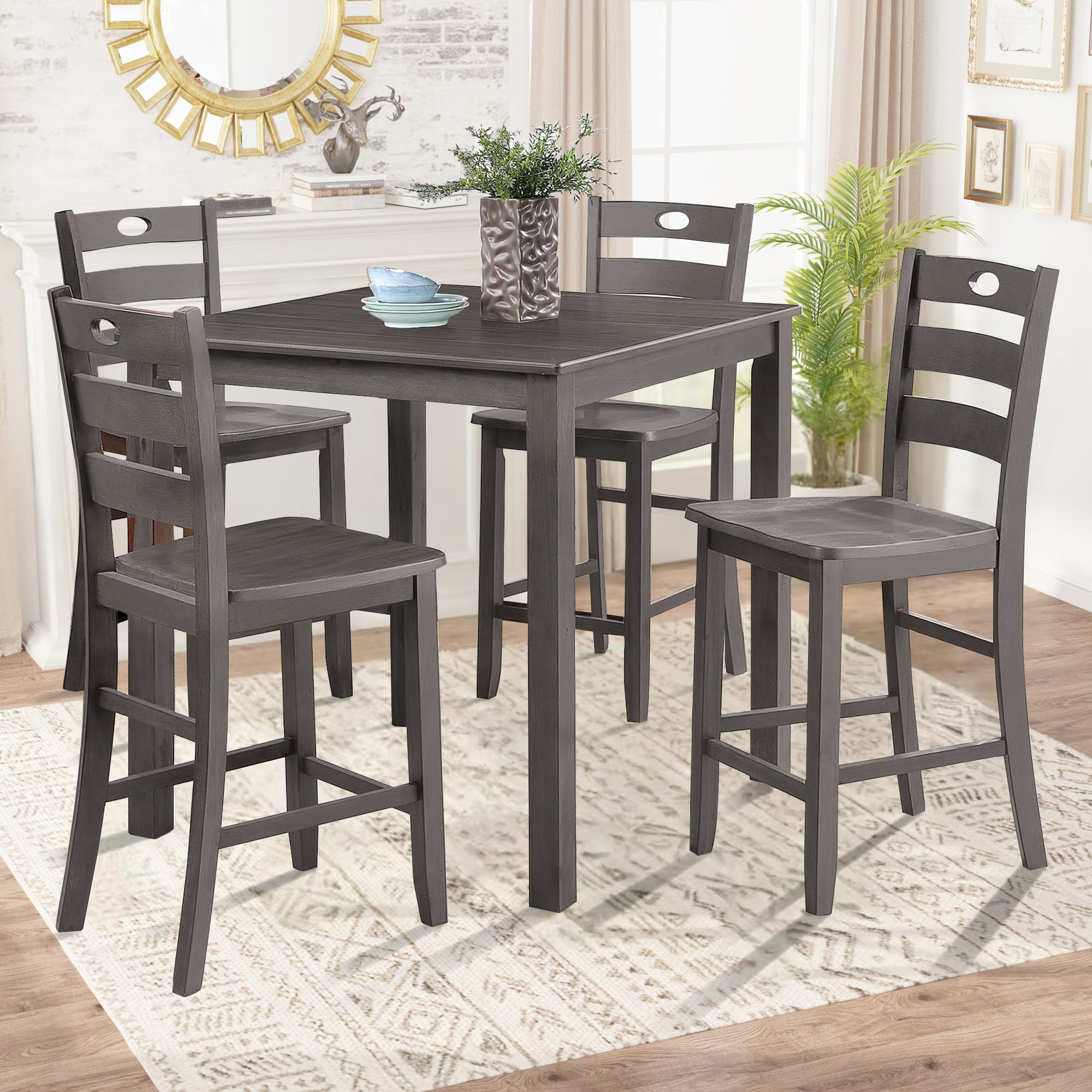 IHOMEadore MDFM3419GY-PT-5PK Dining-Sets - View #5