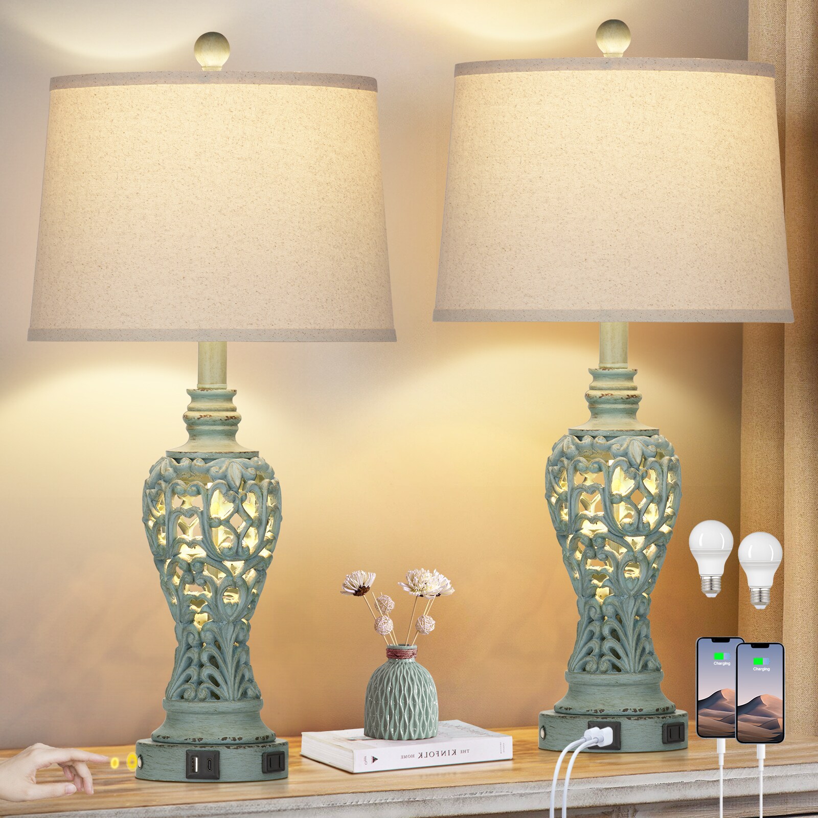 UrFurnishings TD-303 Table-Lamps - View #5