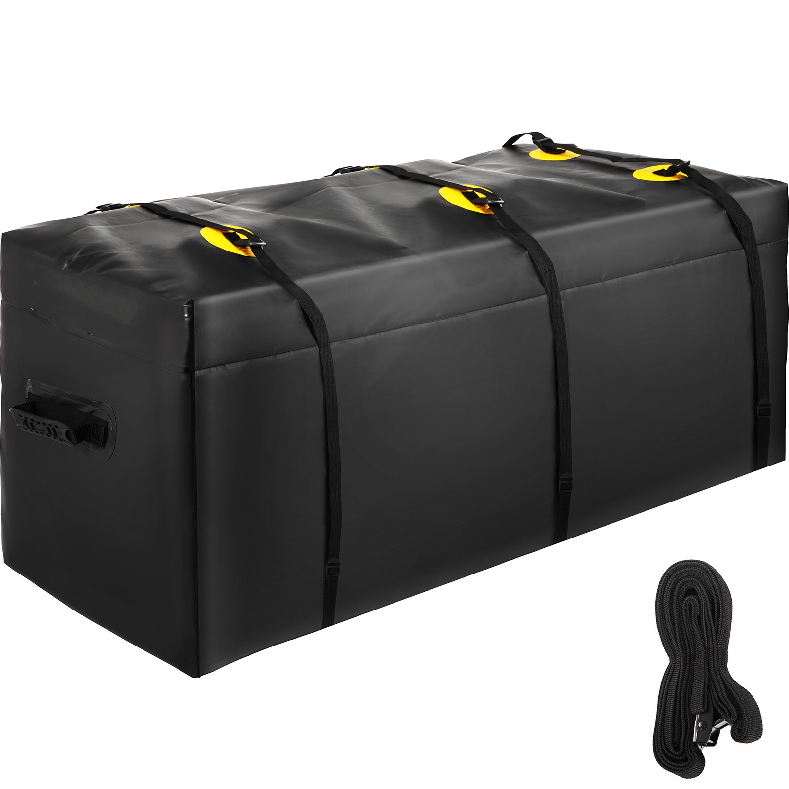 SVOPES SVOPESQ48202204385V0 48 Inchx20 Inchx22-in Hitch Cargo Carrier Bag. Waterproof 840D PVC. Heavy Duty. 12-cu ft. Reinforced Straps. Fits Cars. Trucks. Suvs. Vans. Hitch Basket
