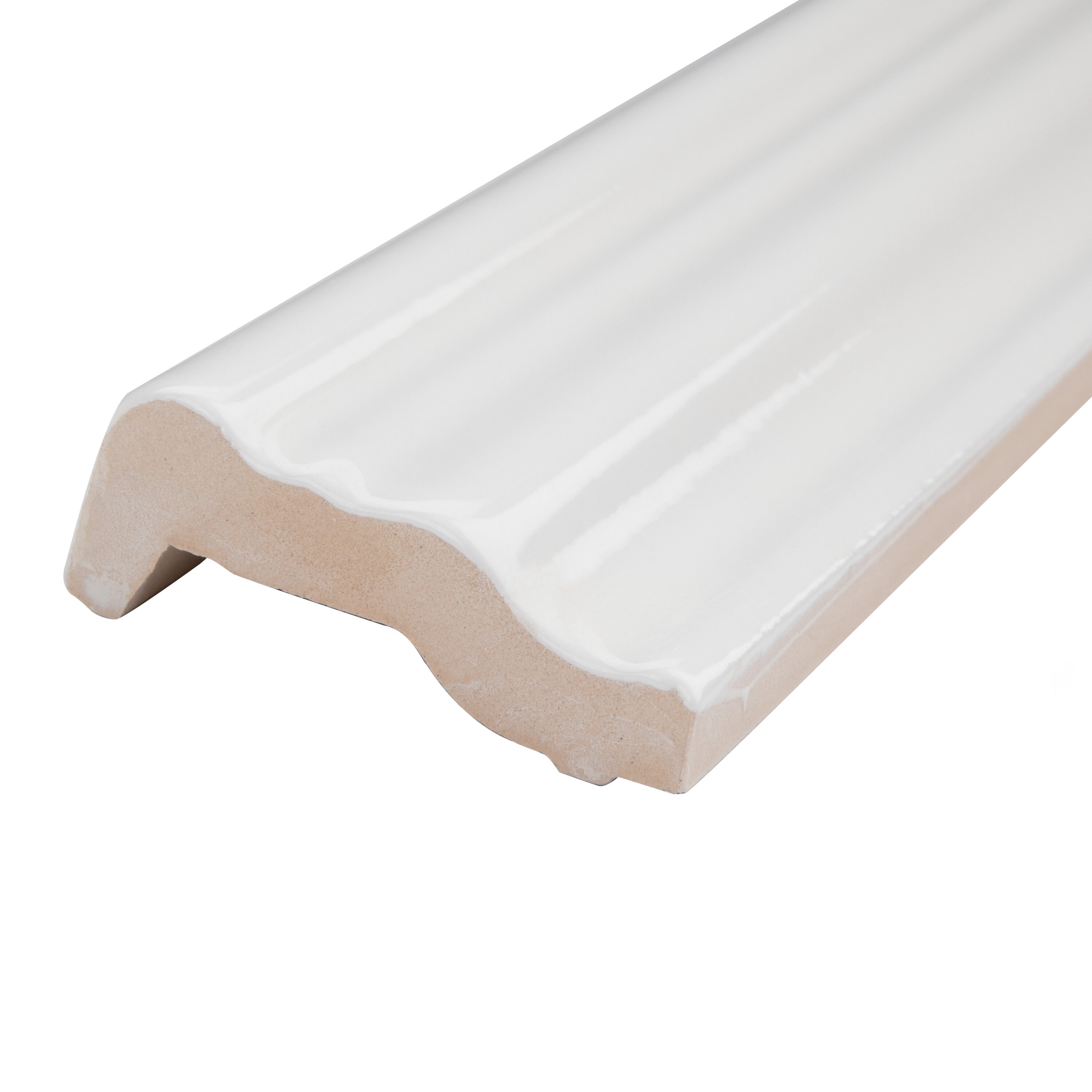 Affinity Tile Chester Chair Rail Bianco 2 In X 12 In Ceramic Chair Rail   60915689 