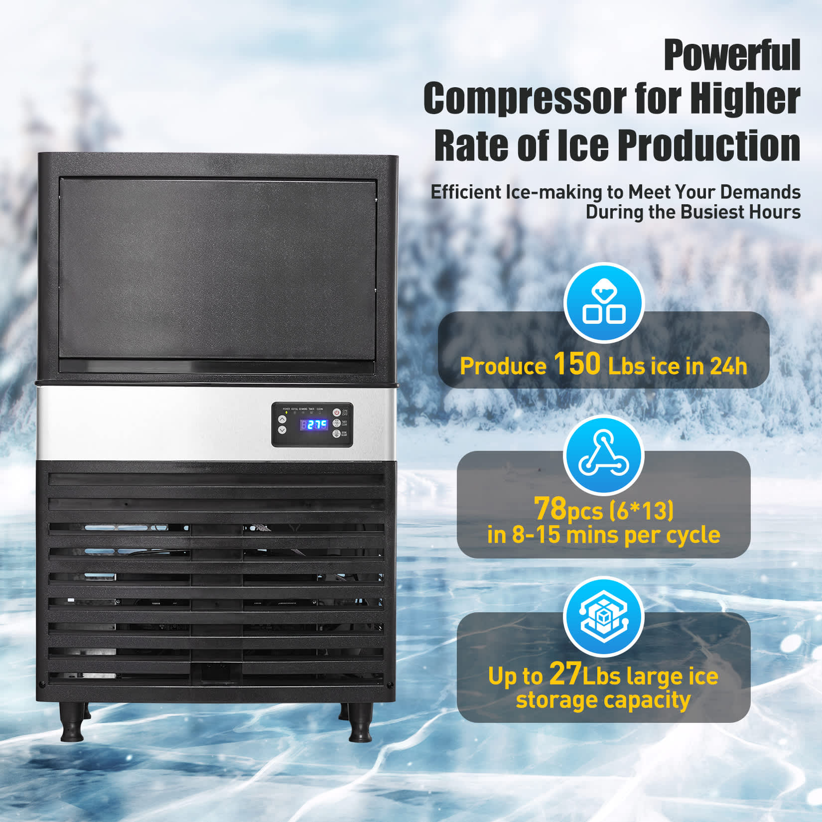 Qeetex CJ-PHO-108GXV70 Commercial-Ice-Makers - View #6