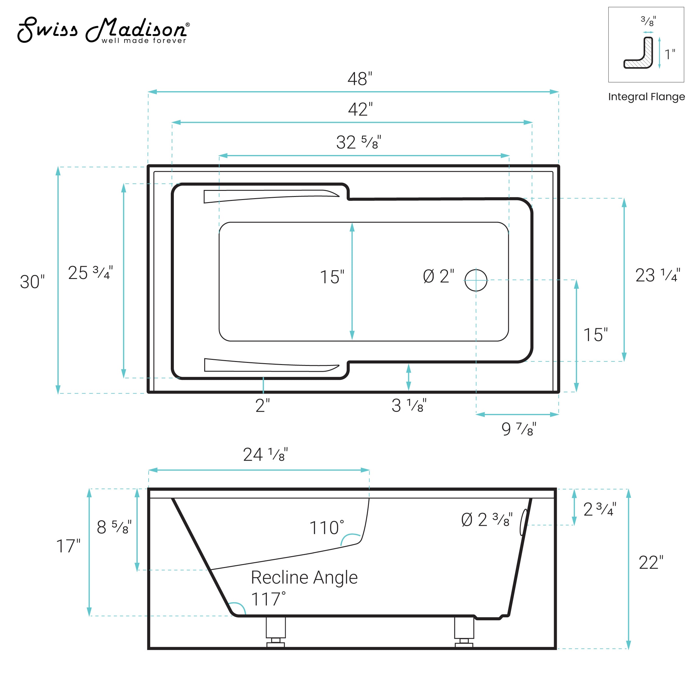 Swiss Madison SM-25-ABLAU74WH bathtubs - View #8