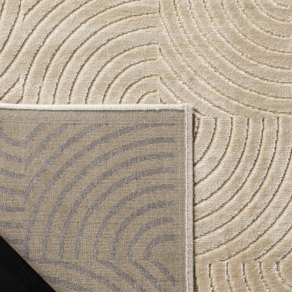 Stone Gray Rectangular Viscose Chenille Area Rug