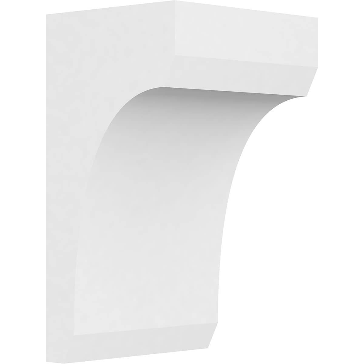 Ekena Millwork CORP07X06X12LGY 7-in x 6-in x 12-in Standard legacy Unfinished White PVC Paintable Corbel