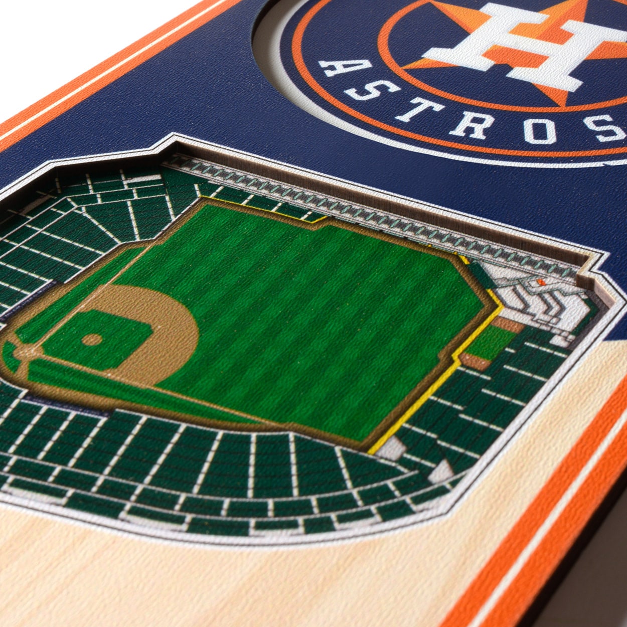 MLB Texas Rangers 6x19 Stadium 3D View Banner