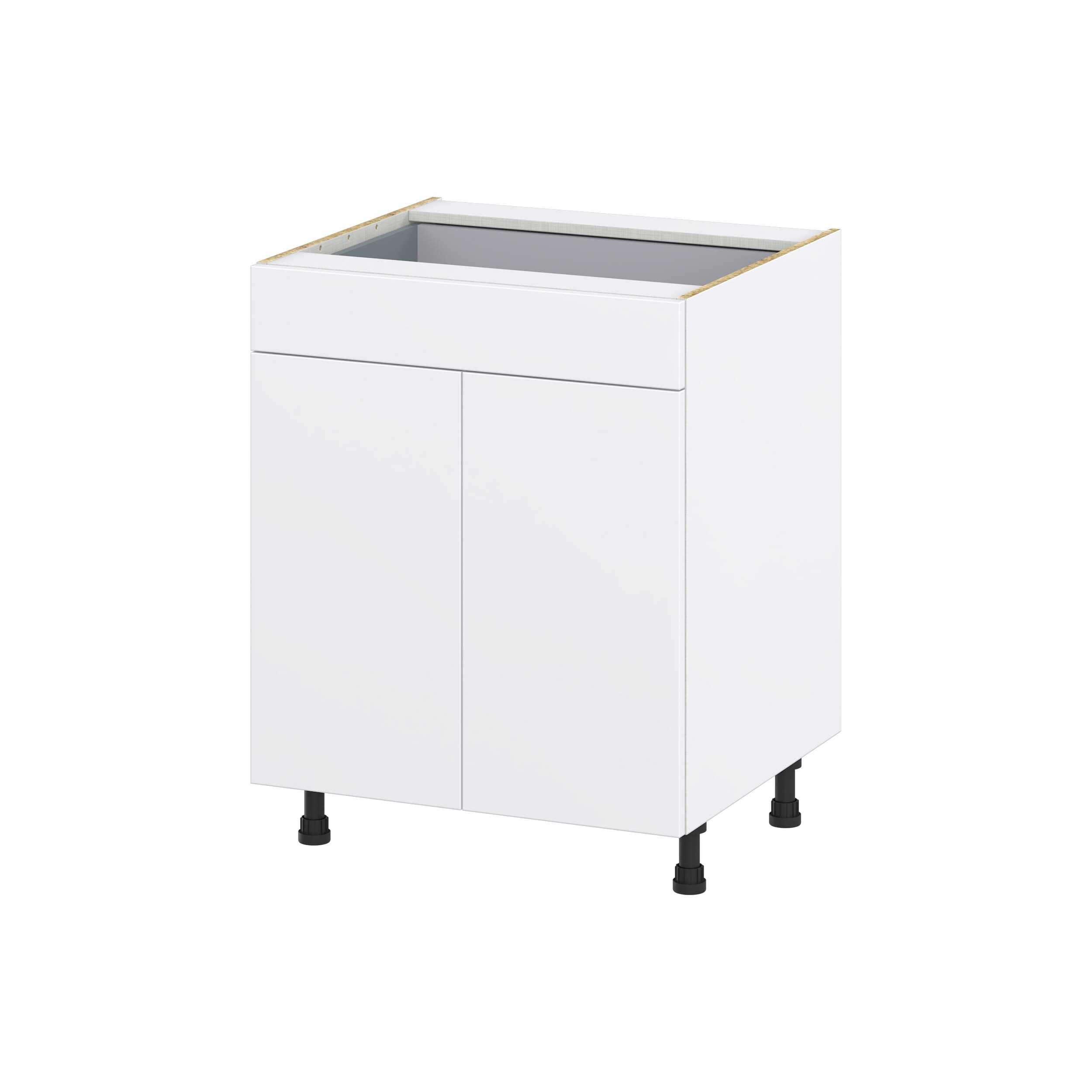 Hugo&Borg DSB27-LA Lasalle 27-in W x 34.5-in H x 24-in D Bright White Slab Base Fully assembled Cabinet (Flat Panel Slab)