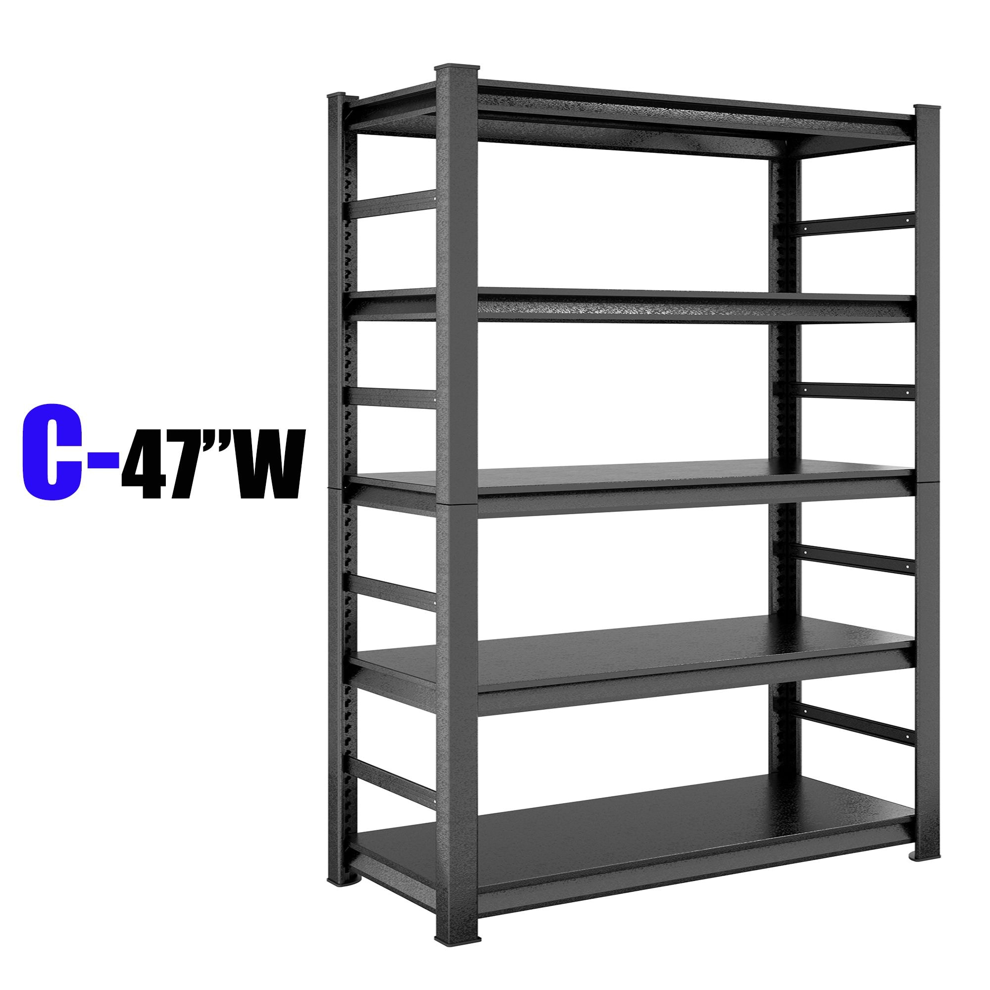 Tatayosi - Storage Shelves 5 Tier Heavy Duty Metal Shelving Unit Adjustable Shelving Units and St...