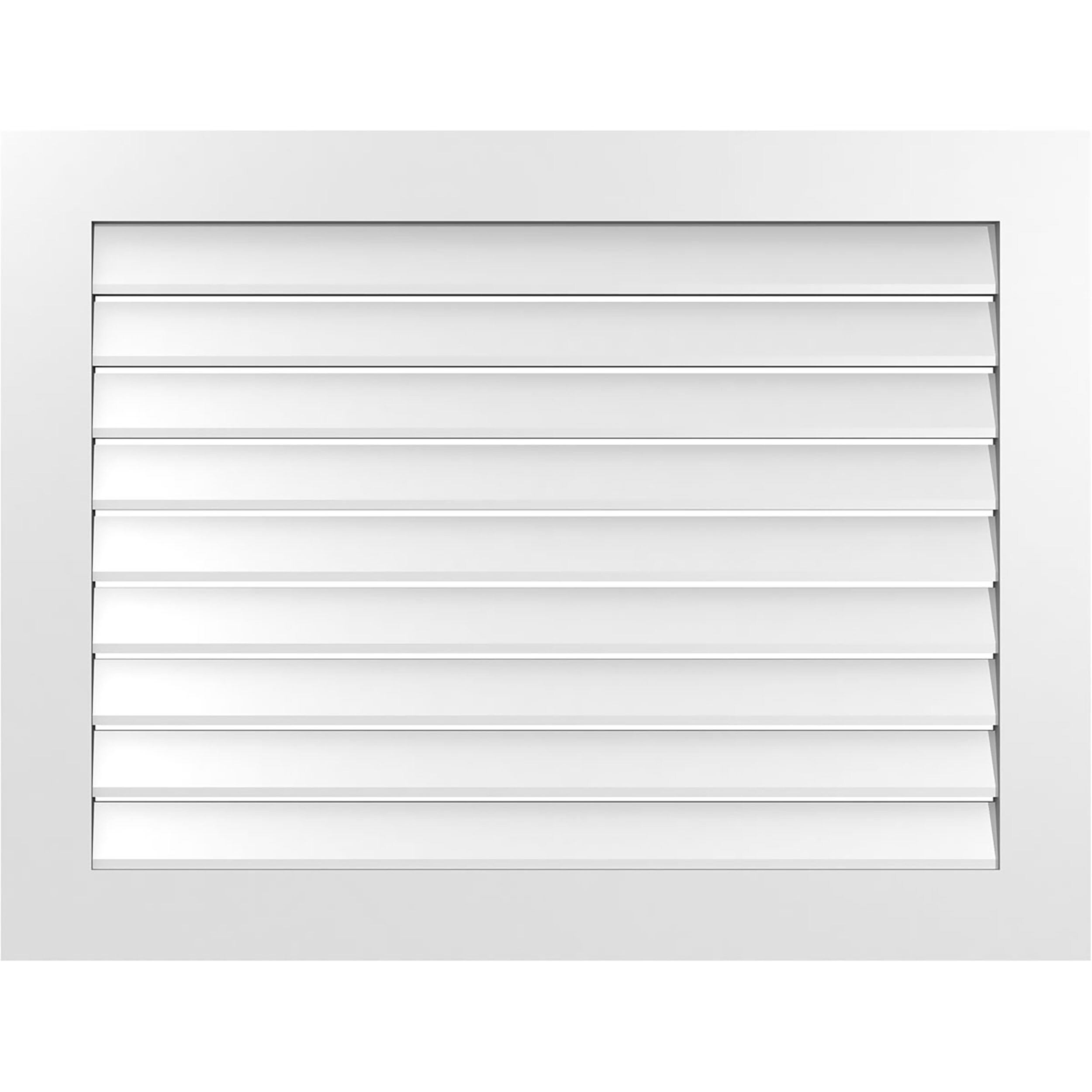 Ekena Millwork GVPVE42X3201SF 42-Inches x 32-Inches Off-white Rectangle PVC Gable Louver Vent