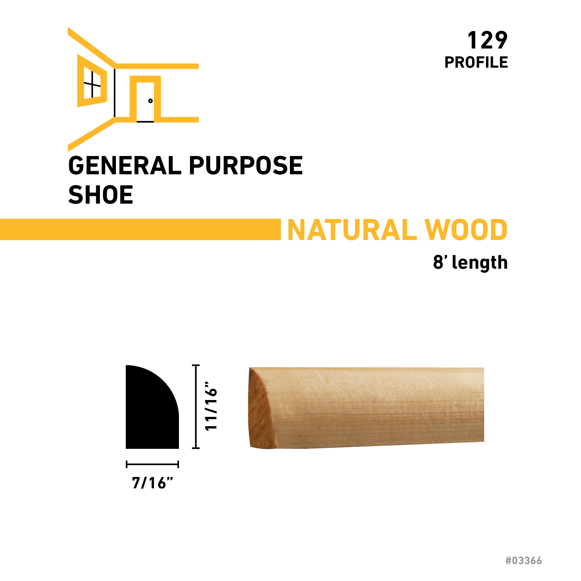 RELIABILT 129 8PINE Quarter-Round-Moulding - View #3
