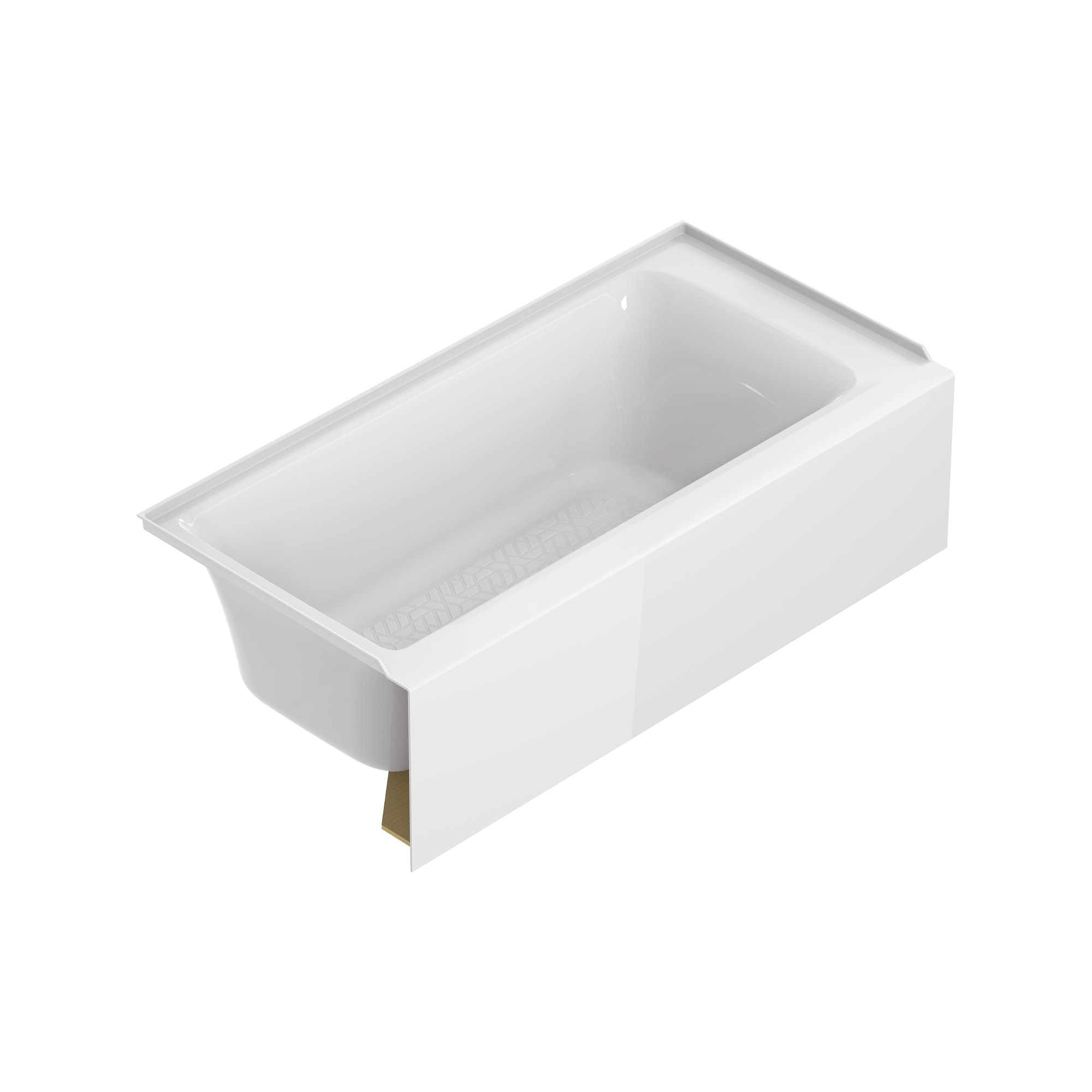 American Standard 2963202.020 Aspirations 30-in x 60-in White Acrylic Rectangular Alcove Soaking bathtub with Drain ( Left Drain )