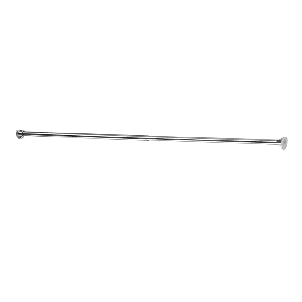 Project Source Closet Rod 72-in L x 1.3125-in H Satin Nickel Metal Closet  Rod in the Closet Rods department at