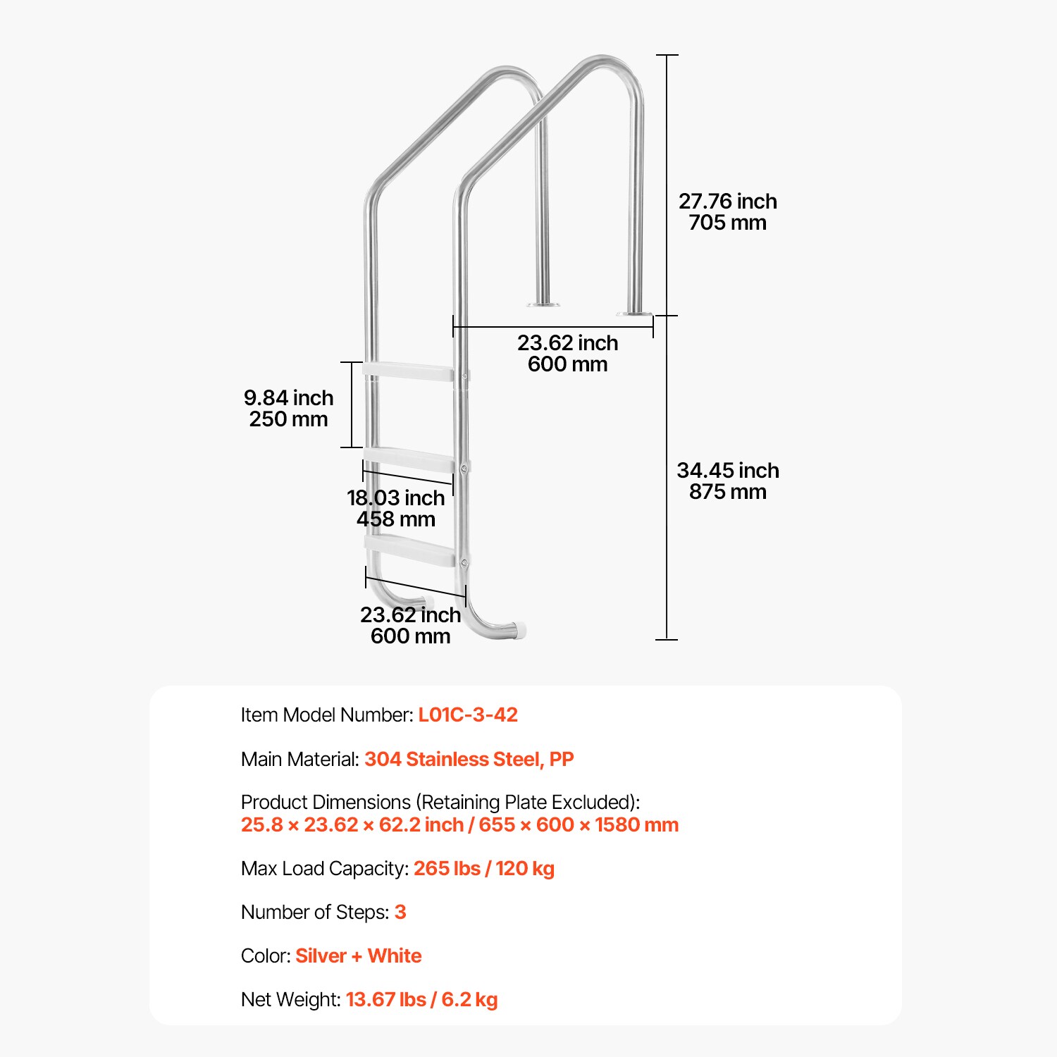 VEVOR SCDXYCTTBGGB07184V0 Pool-Safety-Barrier-Gates - View #7