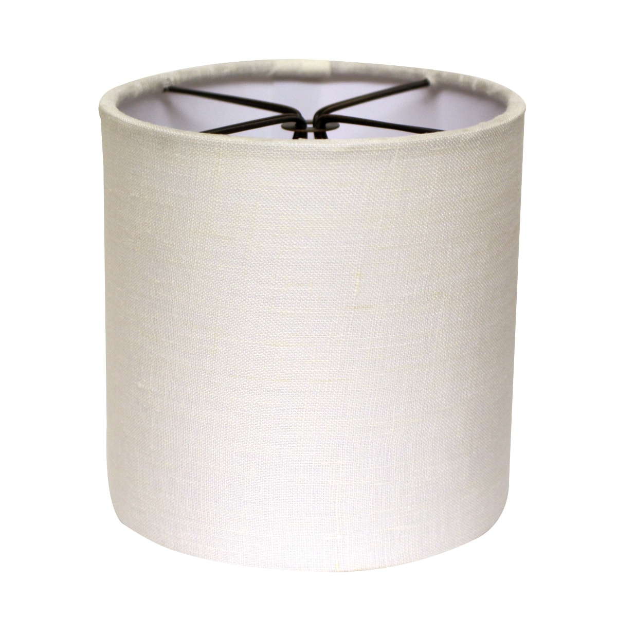 HomeRoots 4000470075 5-Inches x 5-Inches Snow Linen Drum Lamp Shade