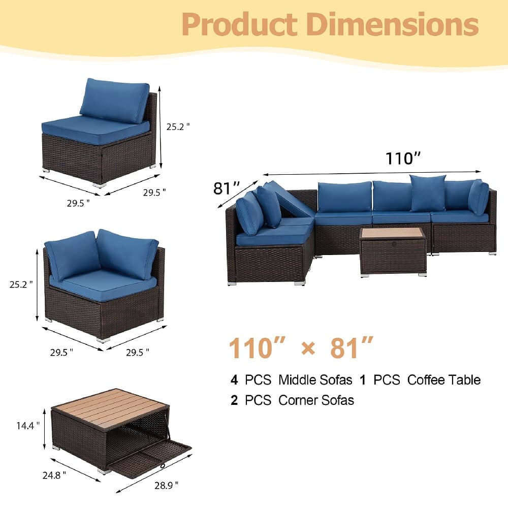 U-HOMY GG-0213BU-OT Patio-Conversation-Sets - View #2