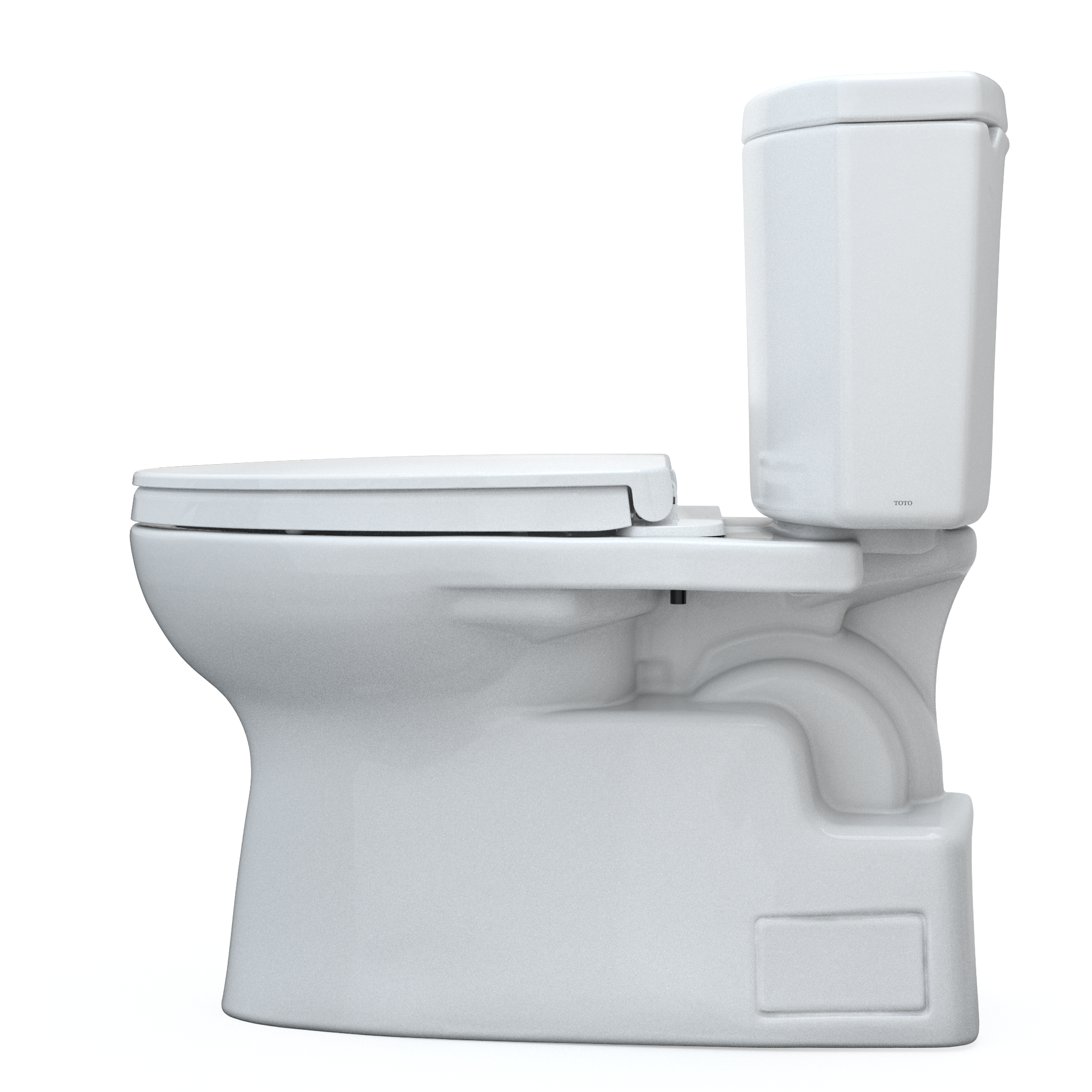 Elongated Bone Two-Piece High-Efficiency Toilet with Skirted Design