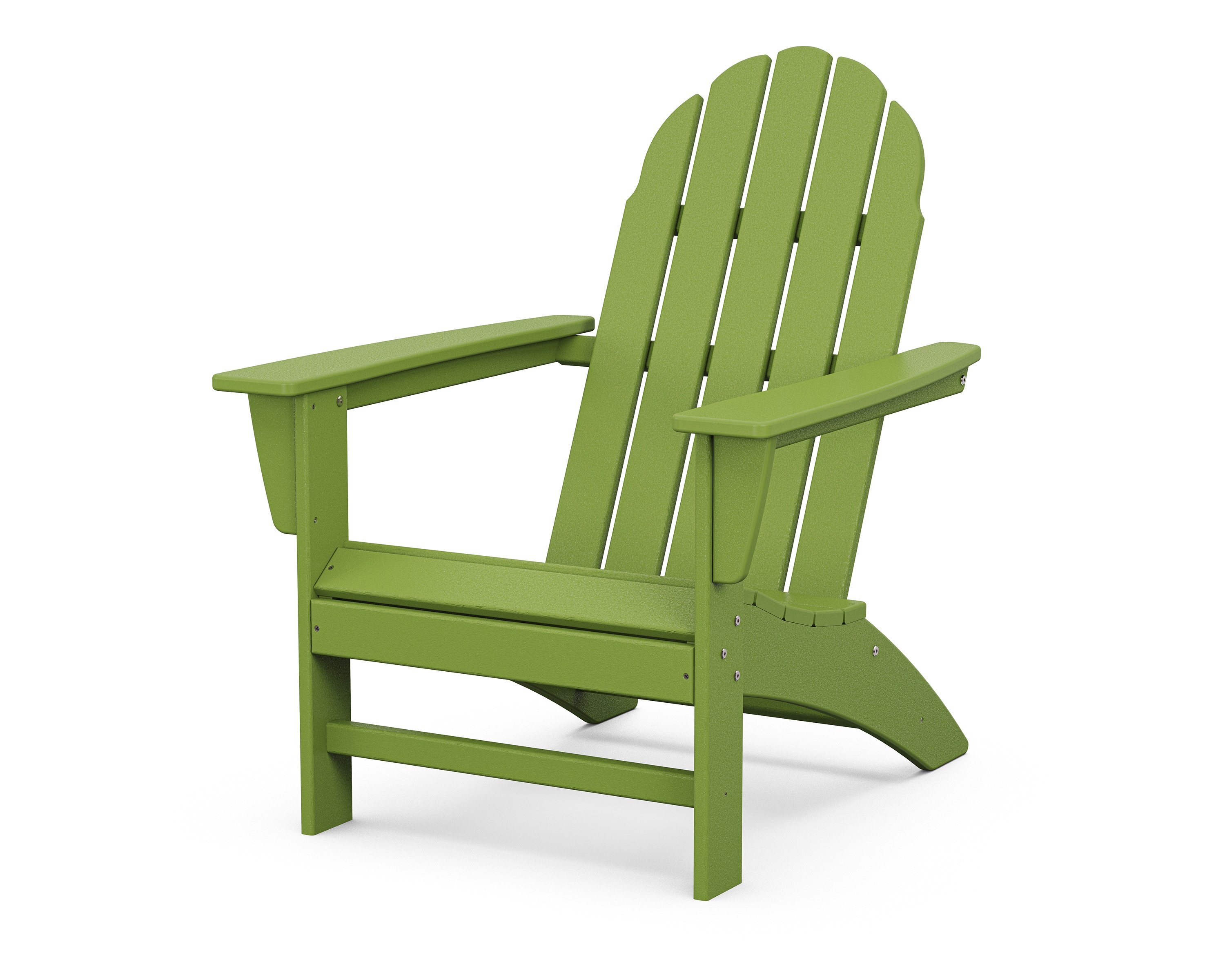 Trex Outdoor Furniture TXAD400LI Seaport Lime HDPE Frame Stationary Adirondack Chair with Slat Seat