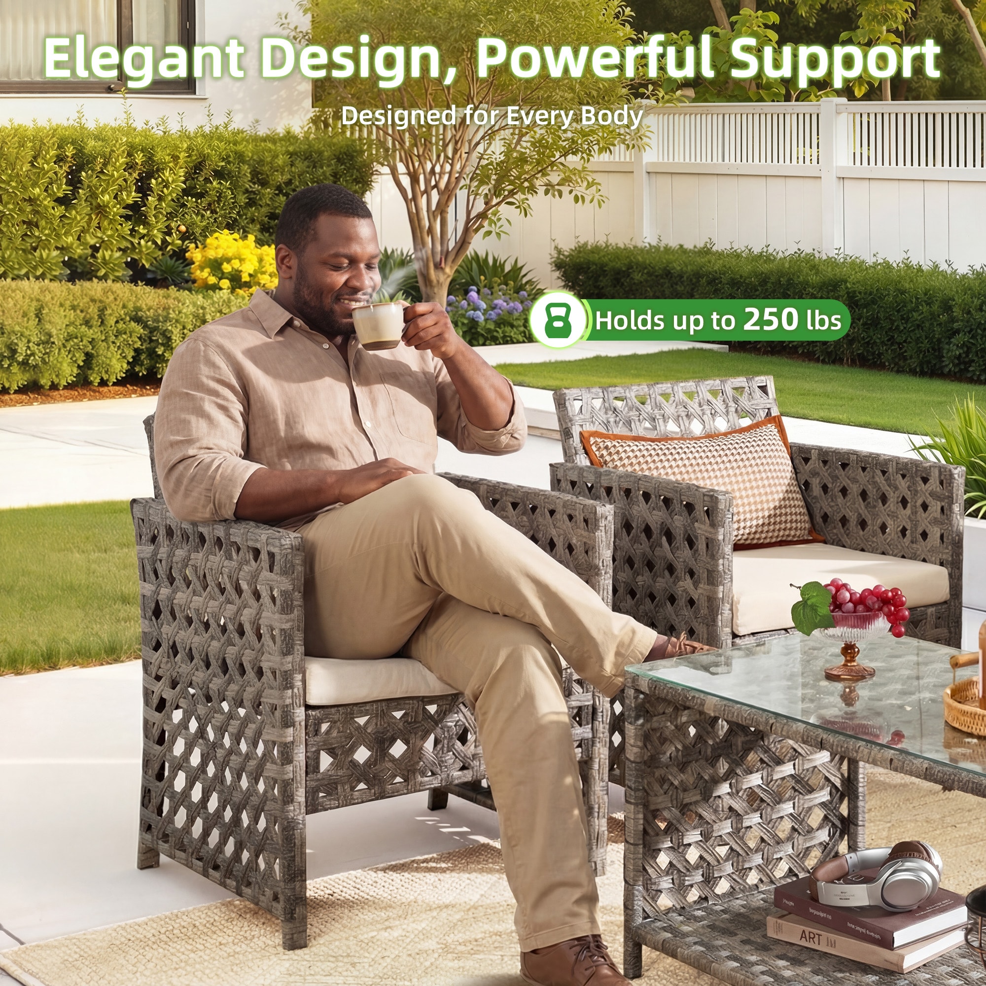 Pouuin SMD604A Patio-Conversation-Sets - View #3