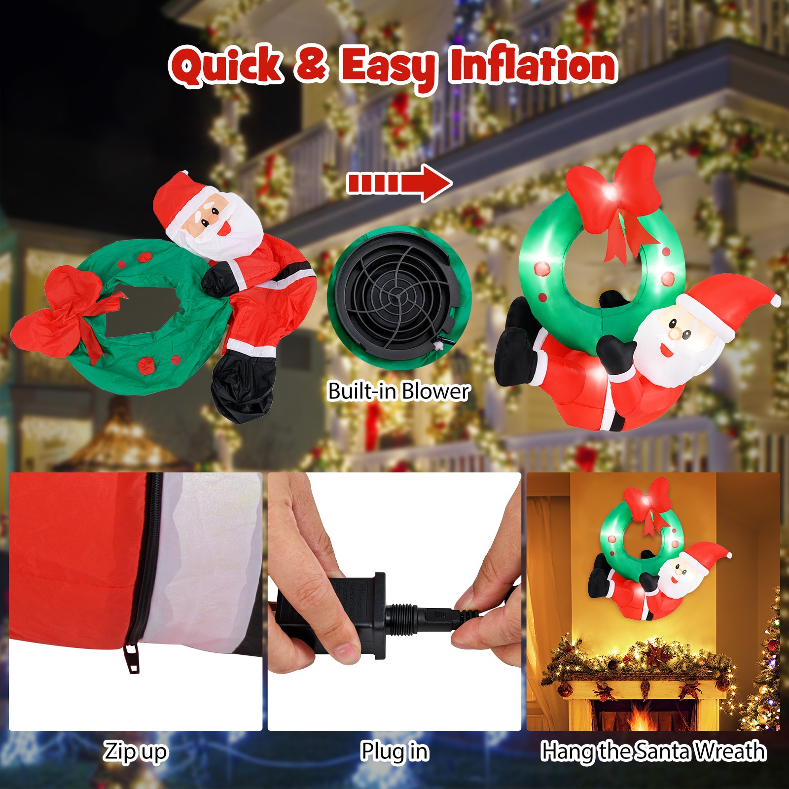 WELLFOR HYG23960US Christmas-Inflatables - View #7