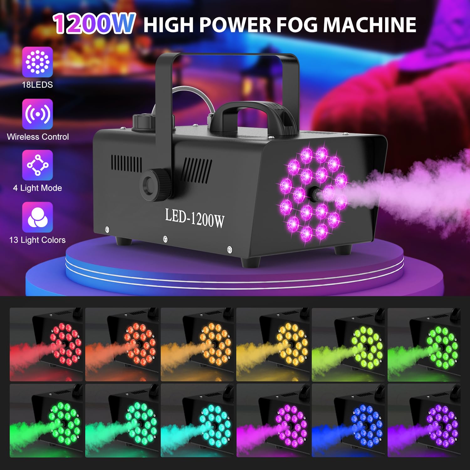 KIWDZFU LKI0821A1688 Fog-Bubble-Machines - View #2