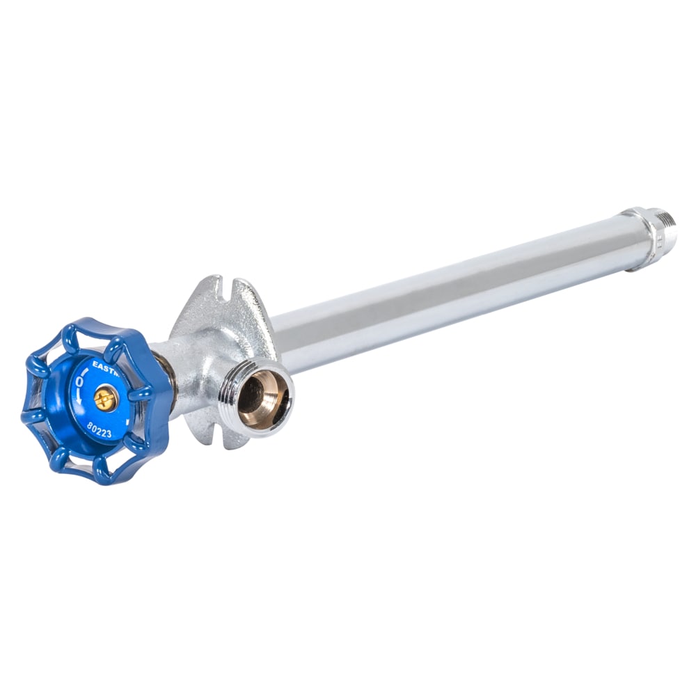 12-Inch Frost Resistant Brass Sillcock with Blue Handwheel