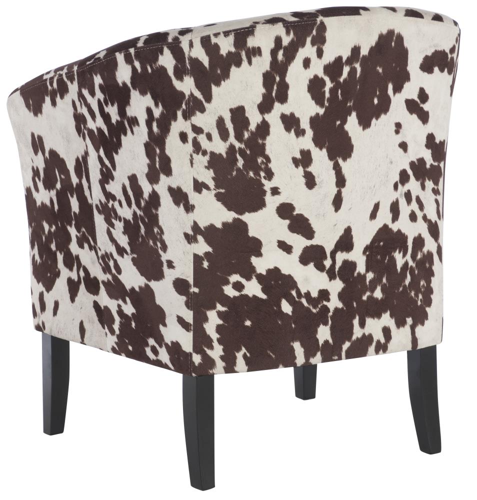 Linon Simon Casual Cow Print Vinyl Club Chair in the Chairs