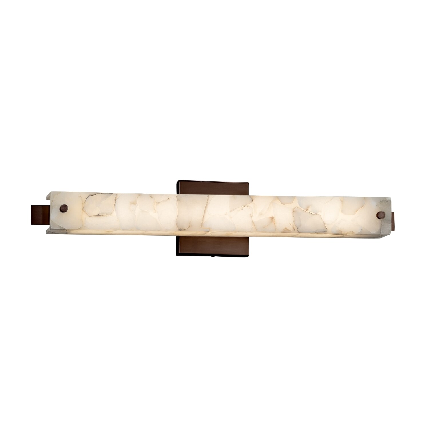 Justice Design Group ALR-8681-DBRZ Alabaster Rocks 23-in 1-Light Dark Bronze LED Transitional Vanity Light
