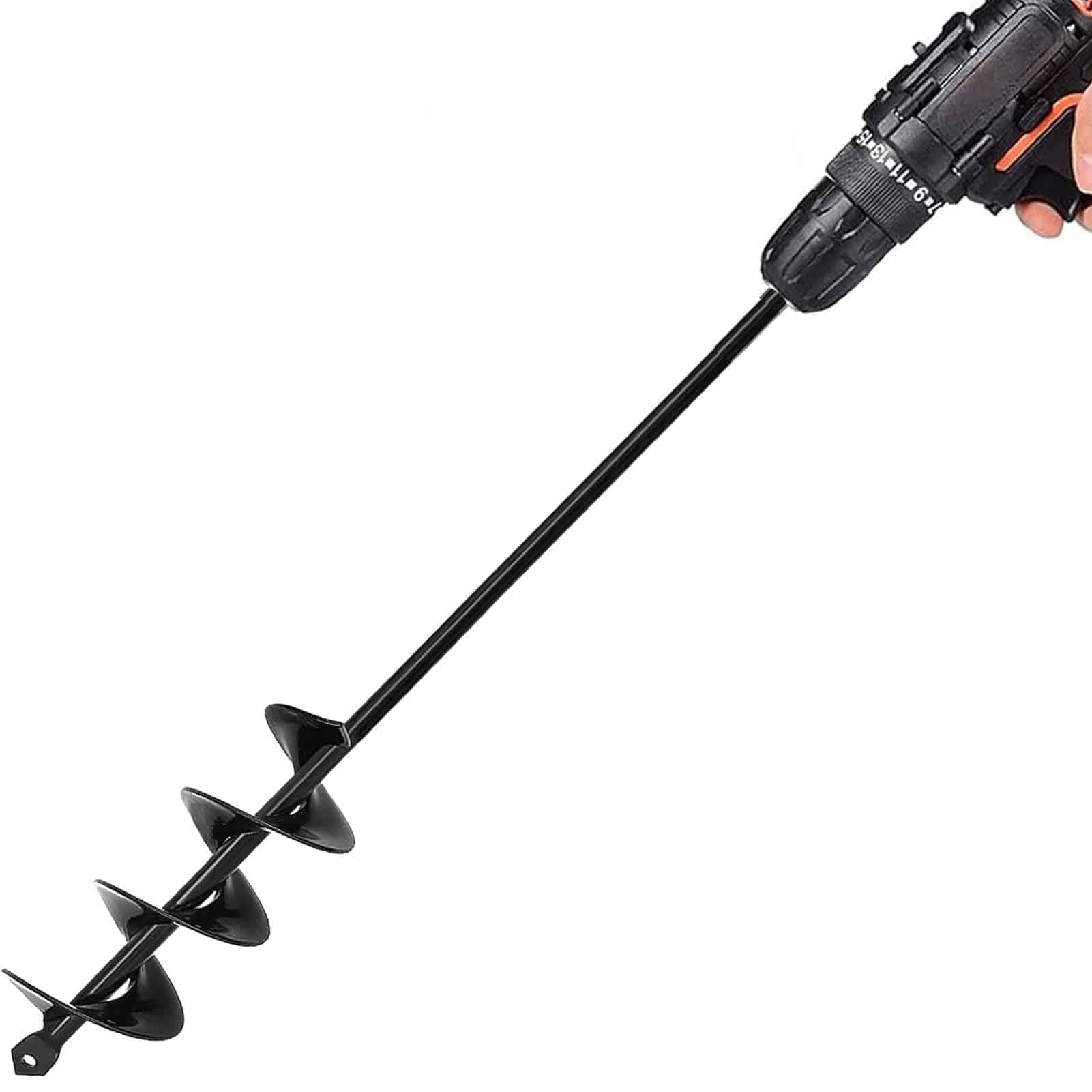 Adrinfly  Garden Auger Drill Bit 2 Inch x 14 6 Inch Heavy Duty Steel Rapid Planter for Bulbs Flowers Bedding Plants Fence Post and Umbrella Hole