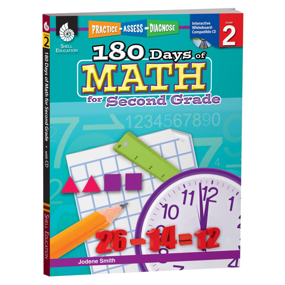 Shell Education SEP50805 180-Day Of Math For Second Grade Activity Book
