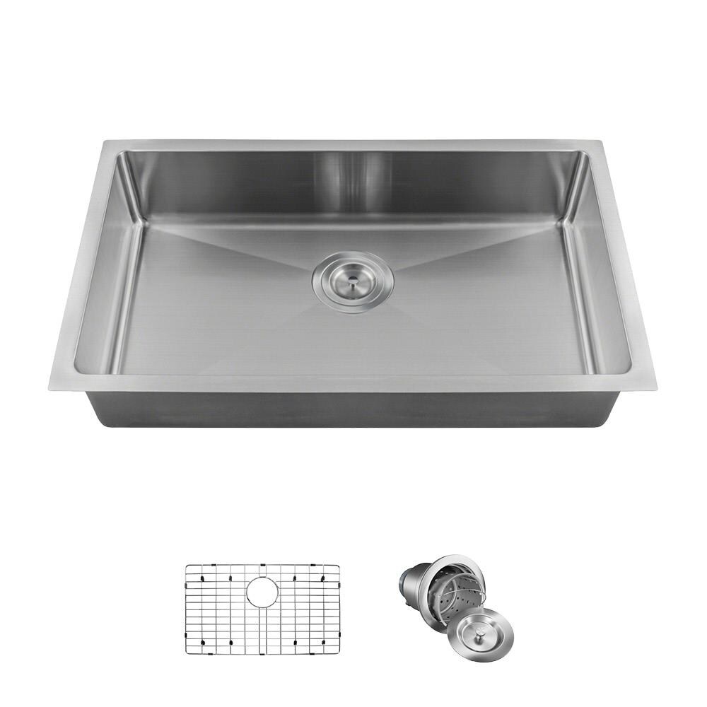 MR Direct Undermount 29-in x 18-in Stainless Steel Single Bowl Kitchen ...