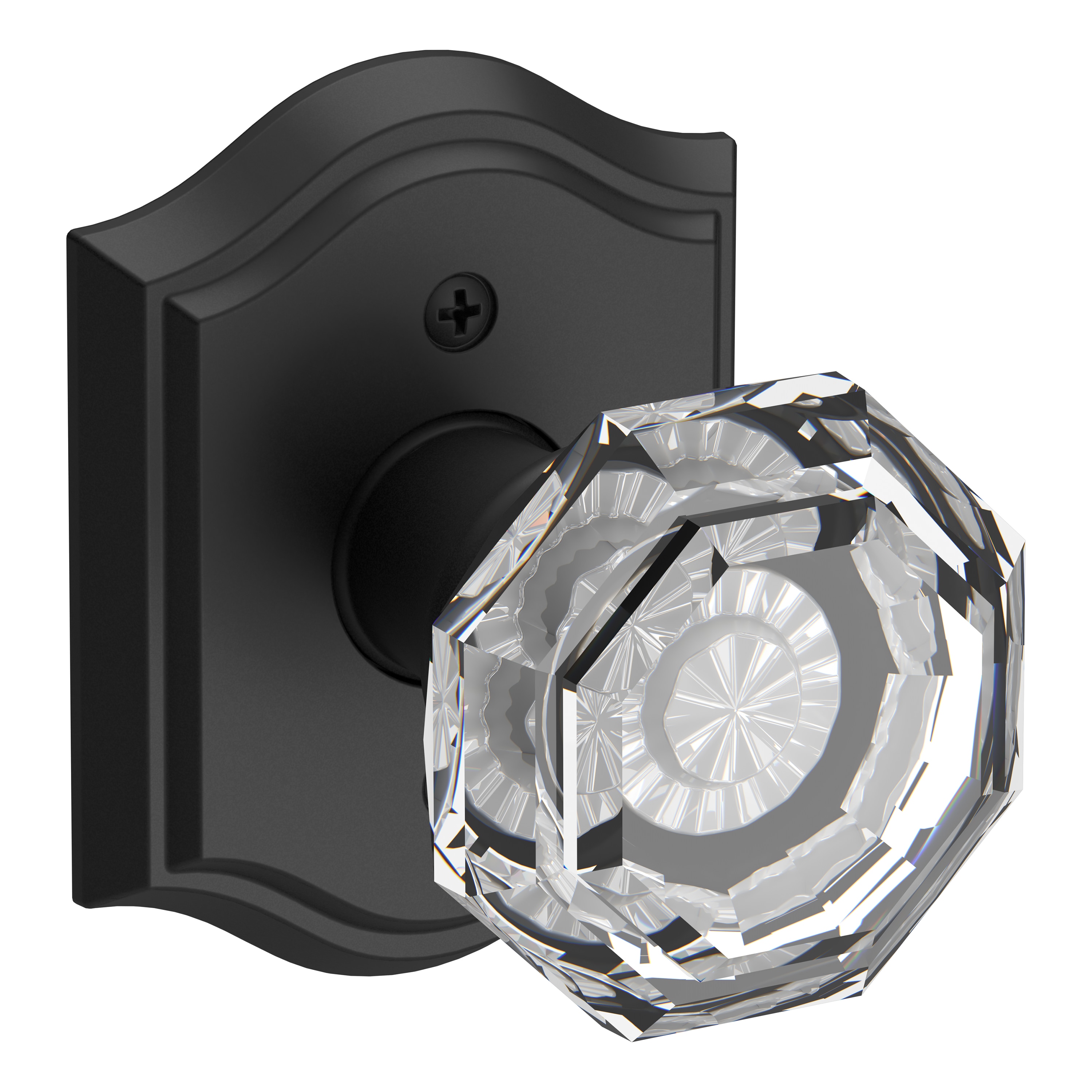 Baldwin HDCRYTAR190 Satin Black Interior Hall/Closet Dummy door knob Single pack