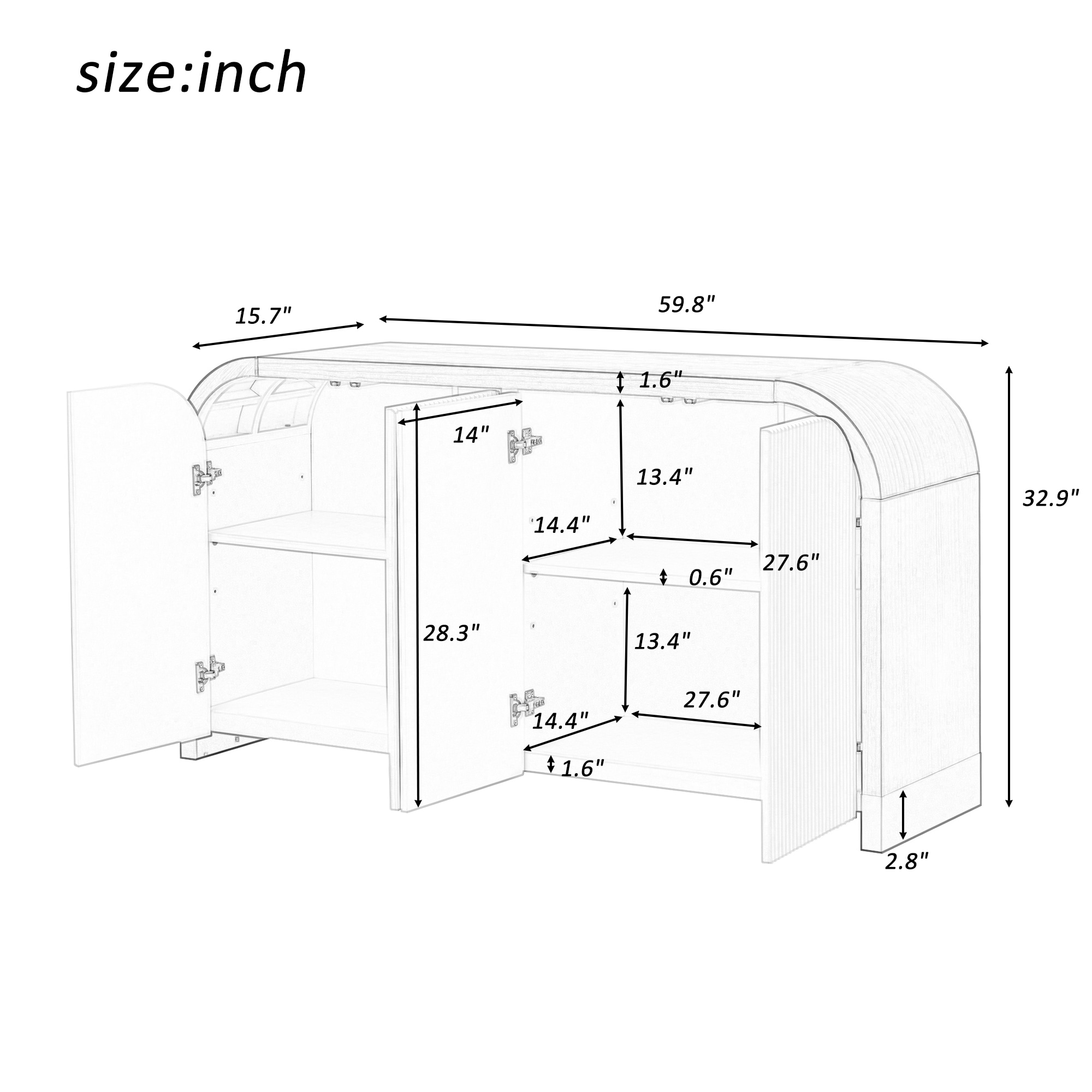 Oaks Decor OA530090B Dining-Kitchen-Storarge - View #5