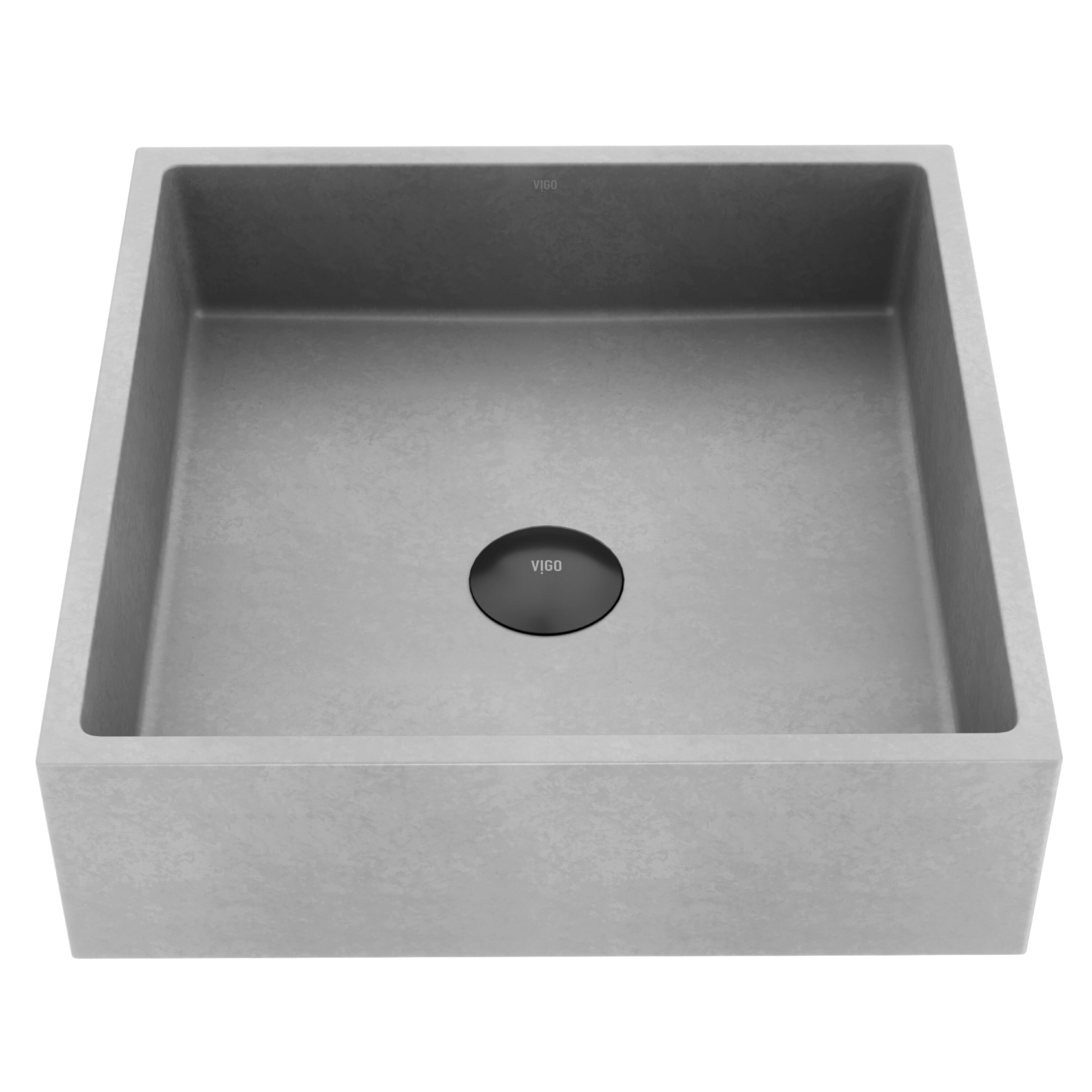 New selling concrete bathroom vessel sink Square modern